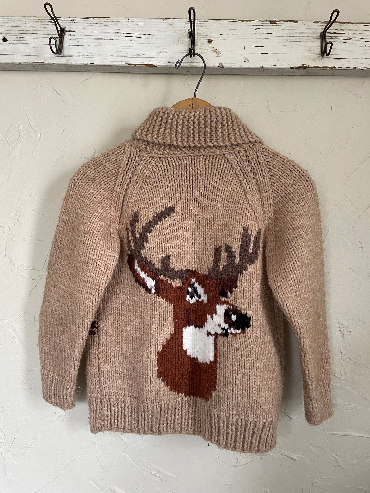 70s Handknit Deer Sweater