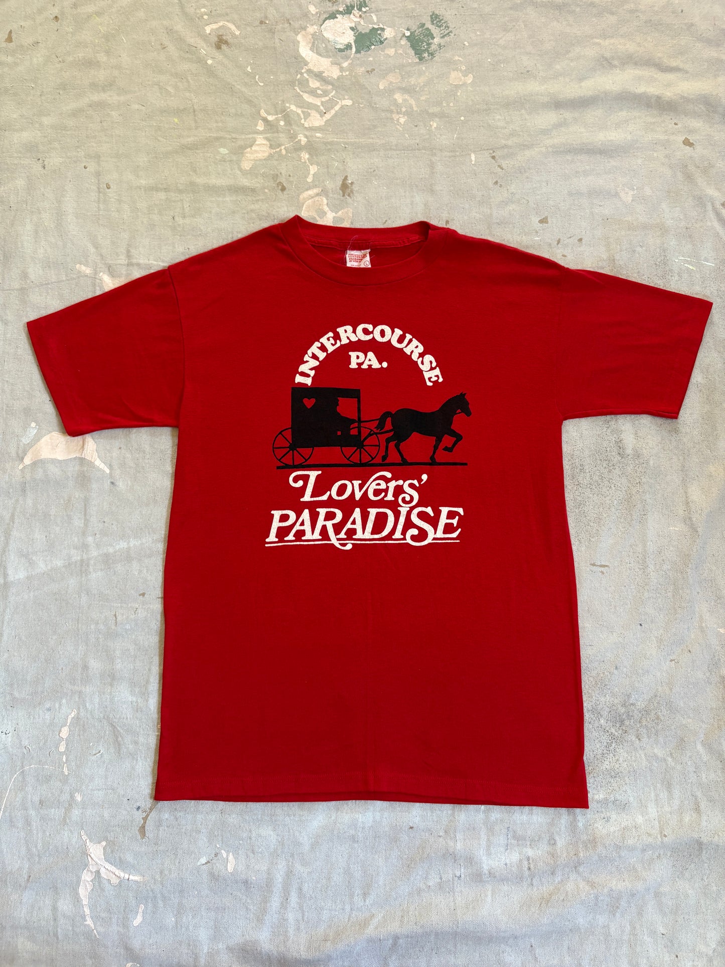 Vintage 80s Intercourse PA Lovers’ Paradise Tee