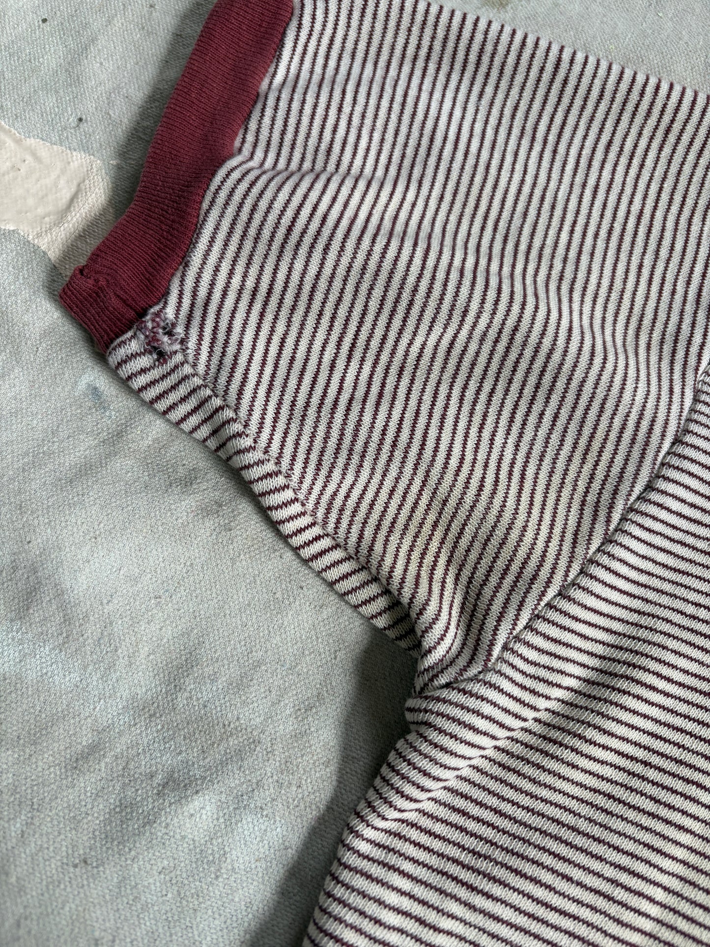 70s Sigma Alpha Epsilon Micro Stripe Short Sleeve Sweatshirt