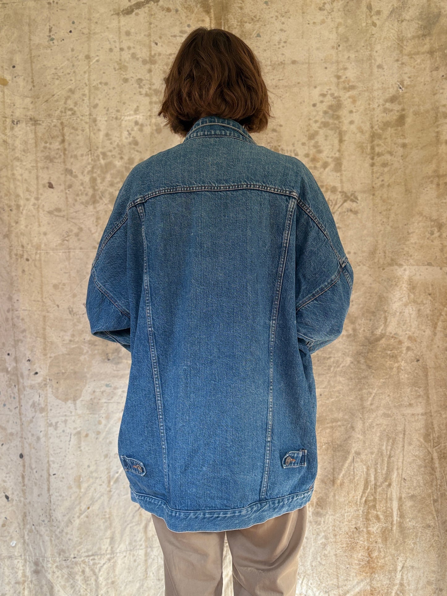 90s Long Denim Coat