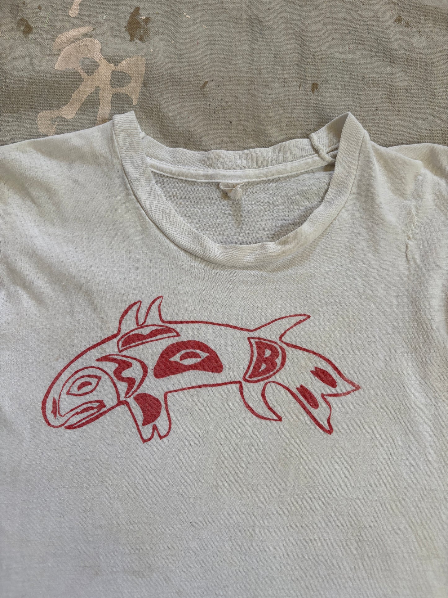 70s PNW Salish Fish Art Tee