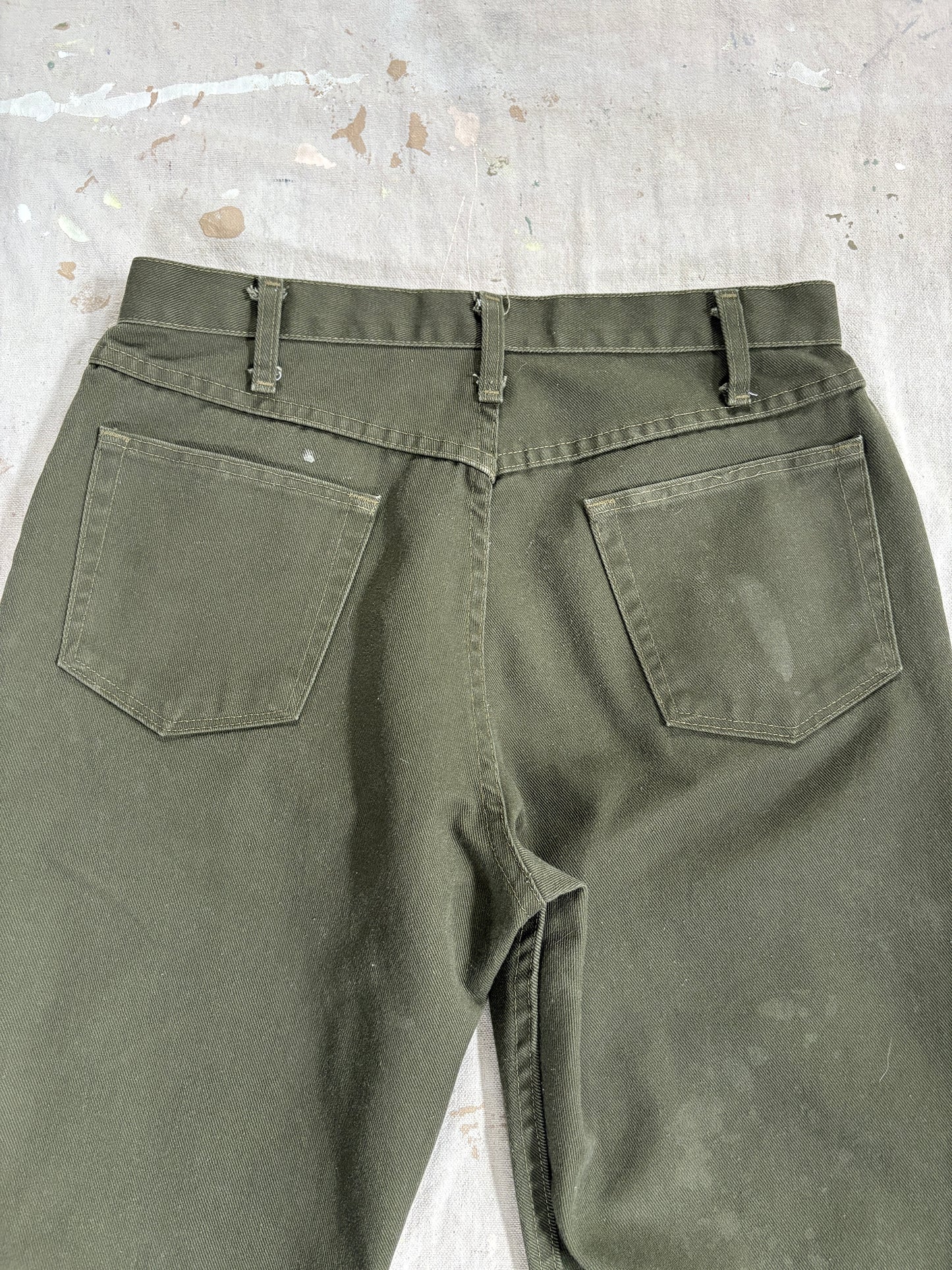Vintage 80s Olive Green Jeans