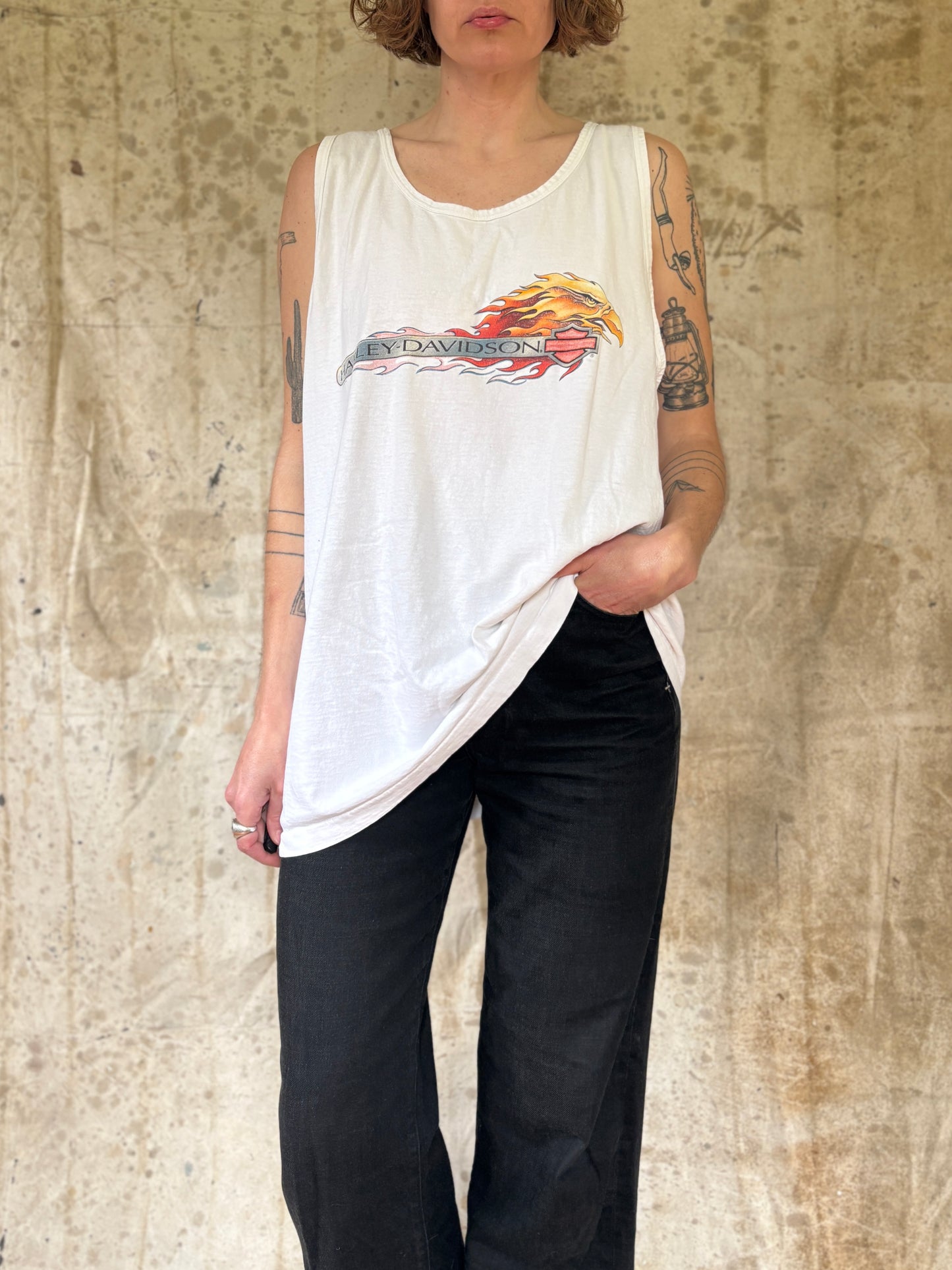 Vintage 90s/2000s Casper-Gillette Wyoming Harley Davidson Tank Top