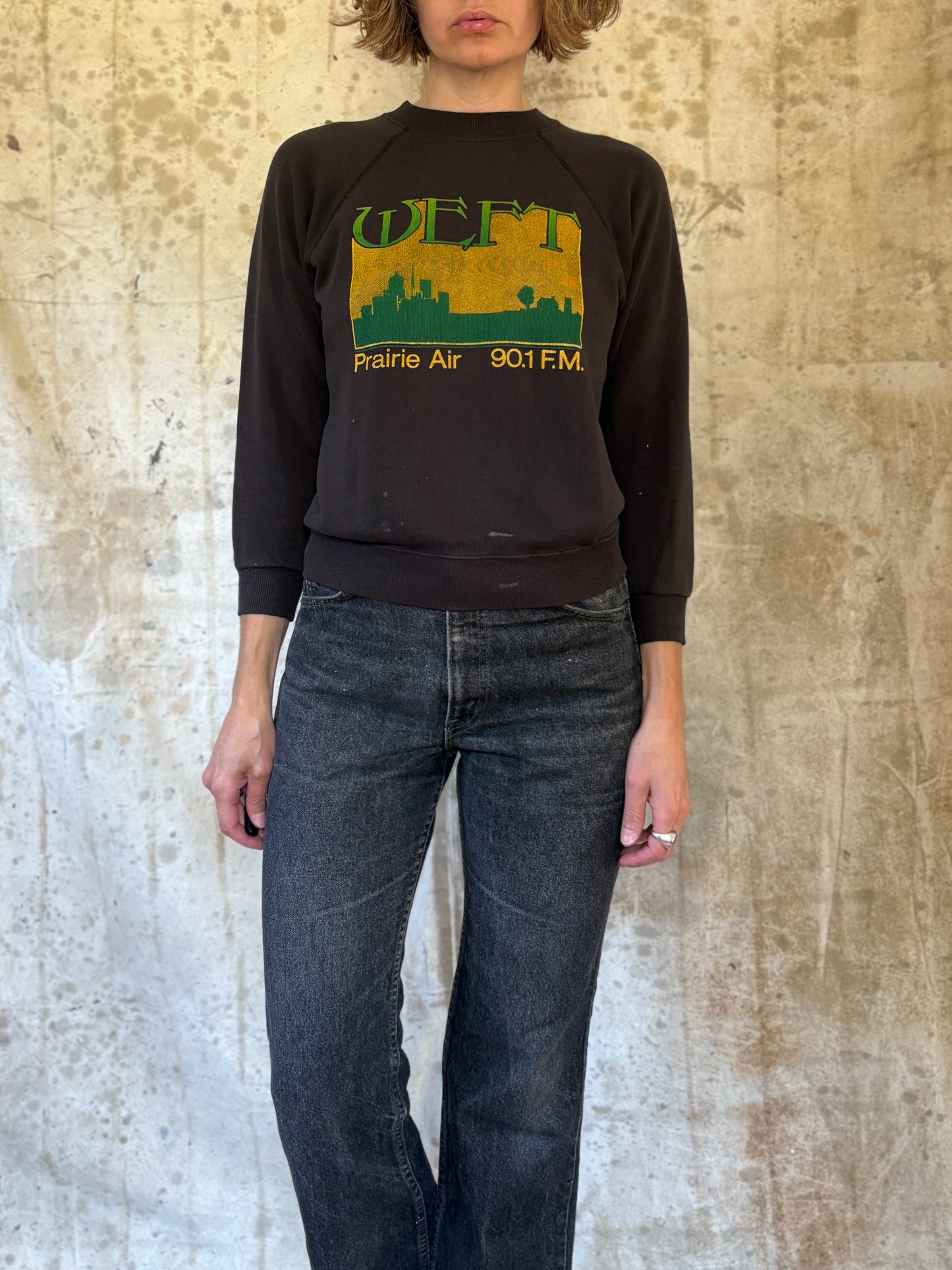 Vintage 80s 90.1Fm WEFT Prairie Air Radio Sweatshirt