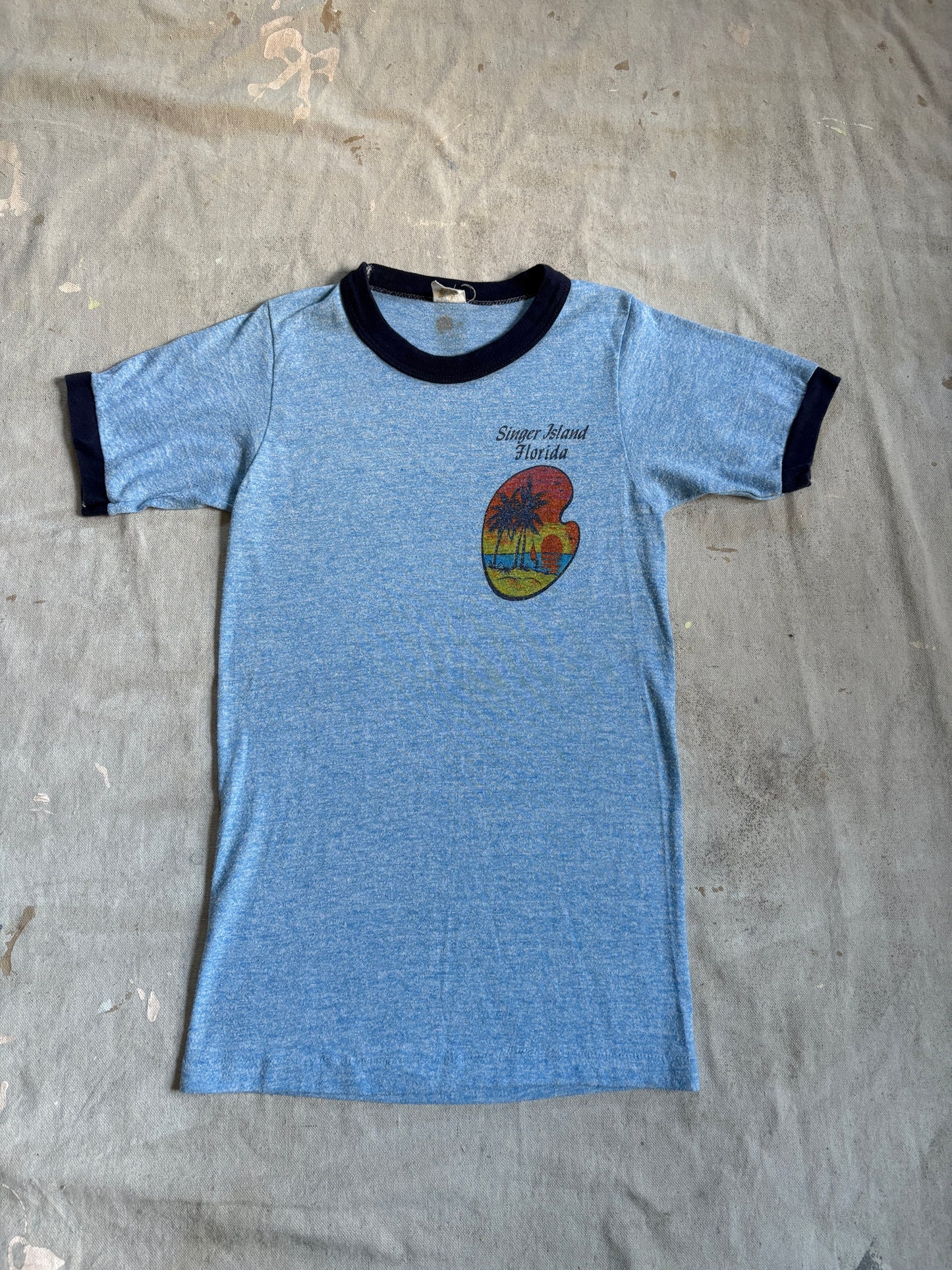 Vintage 70s/80s Singer Island Florida Ringer Tee