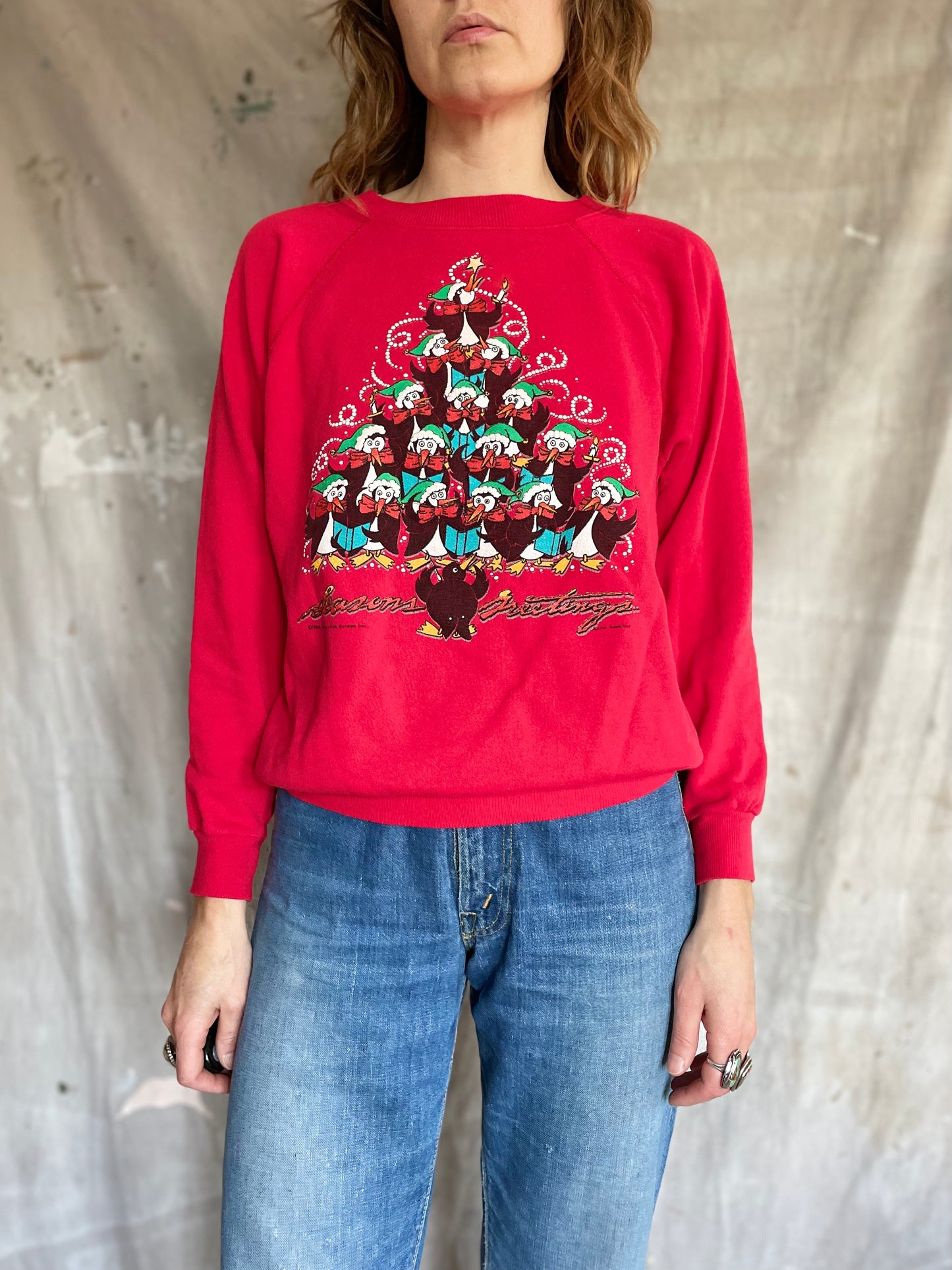 90s Seasons Greetings Holiday Sweatshirt