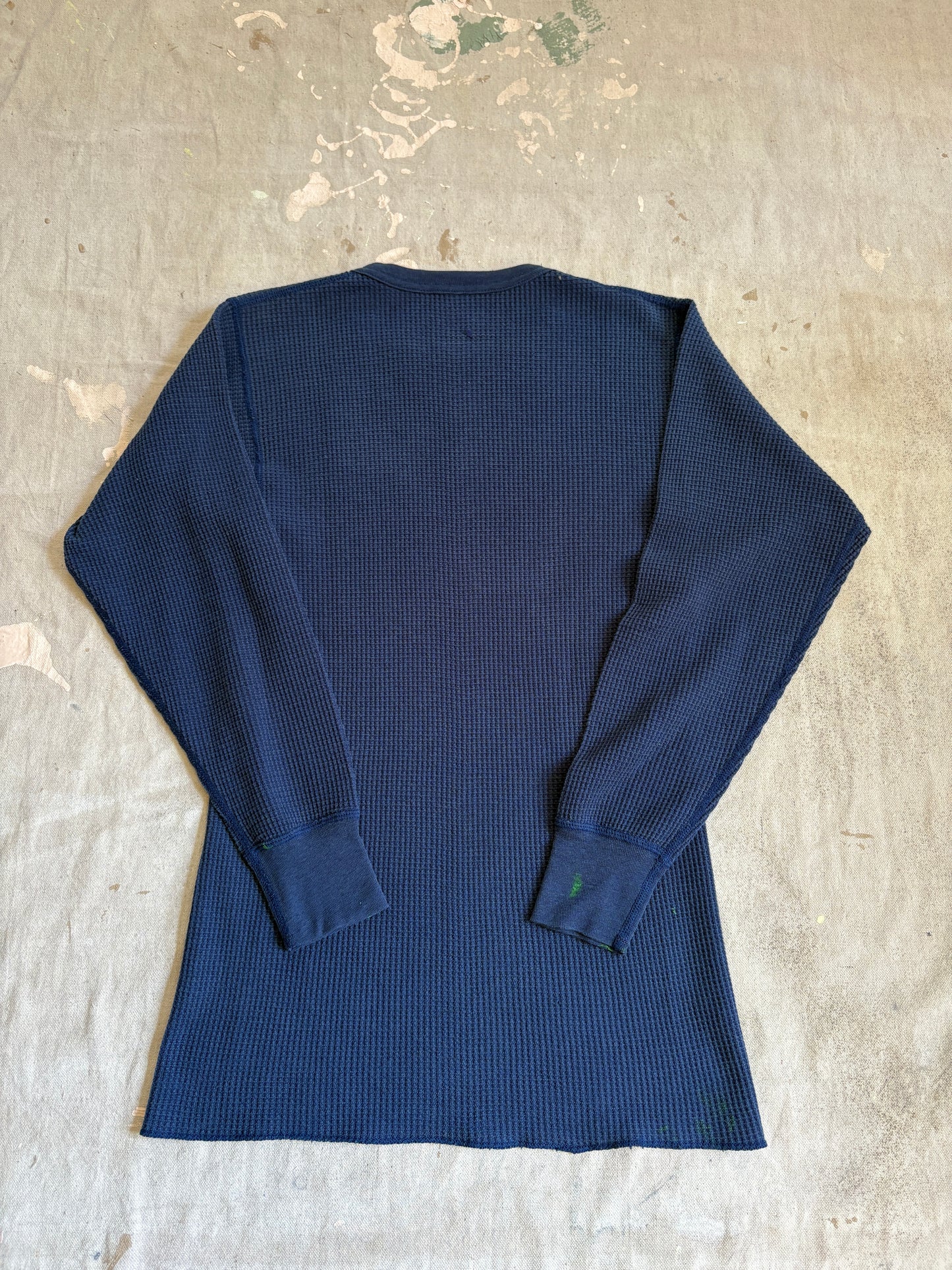 Vintage 80s/90s Blank Navy Blue Thermal Shirt