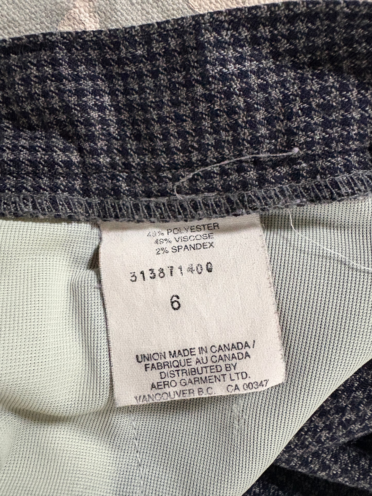 90s Pleated Houndstooth Slacks