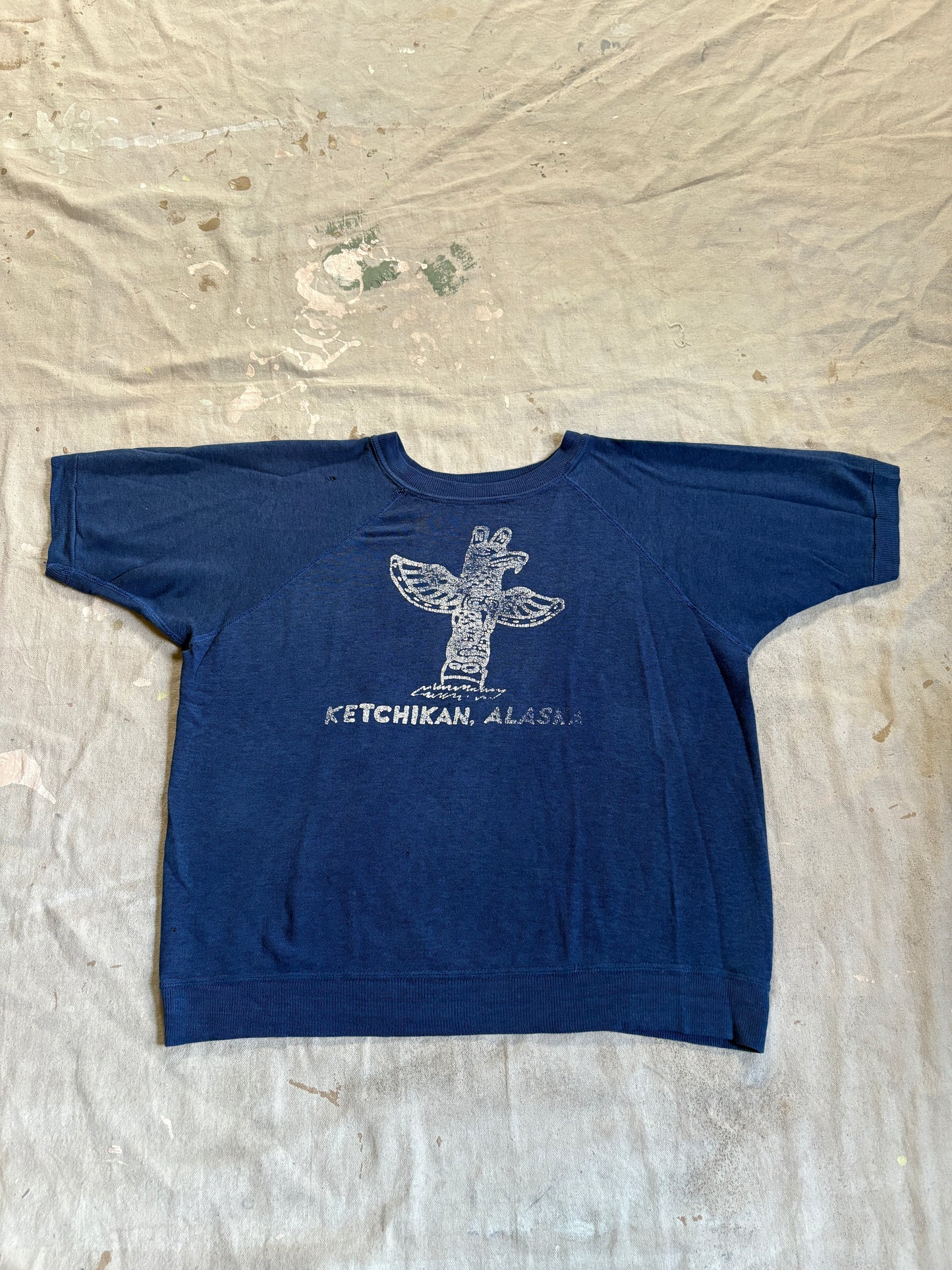 80s Ketchikan Alaska Short Sleeve Sweatshirt