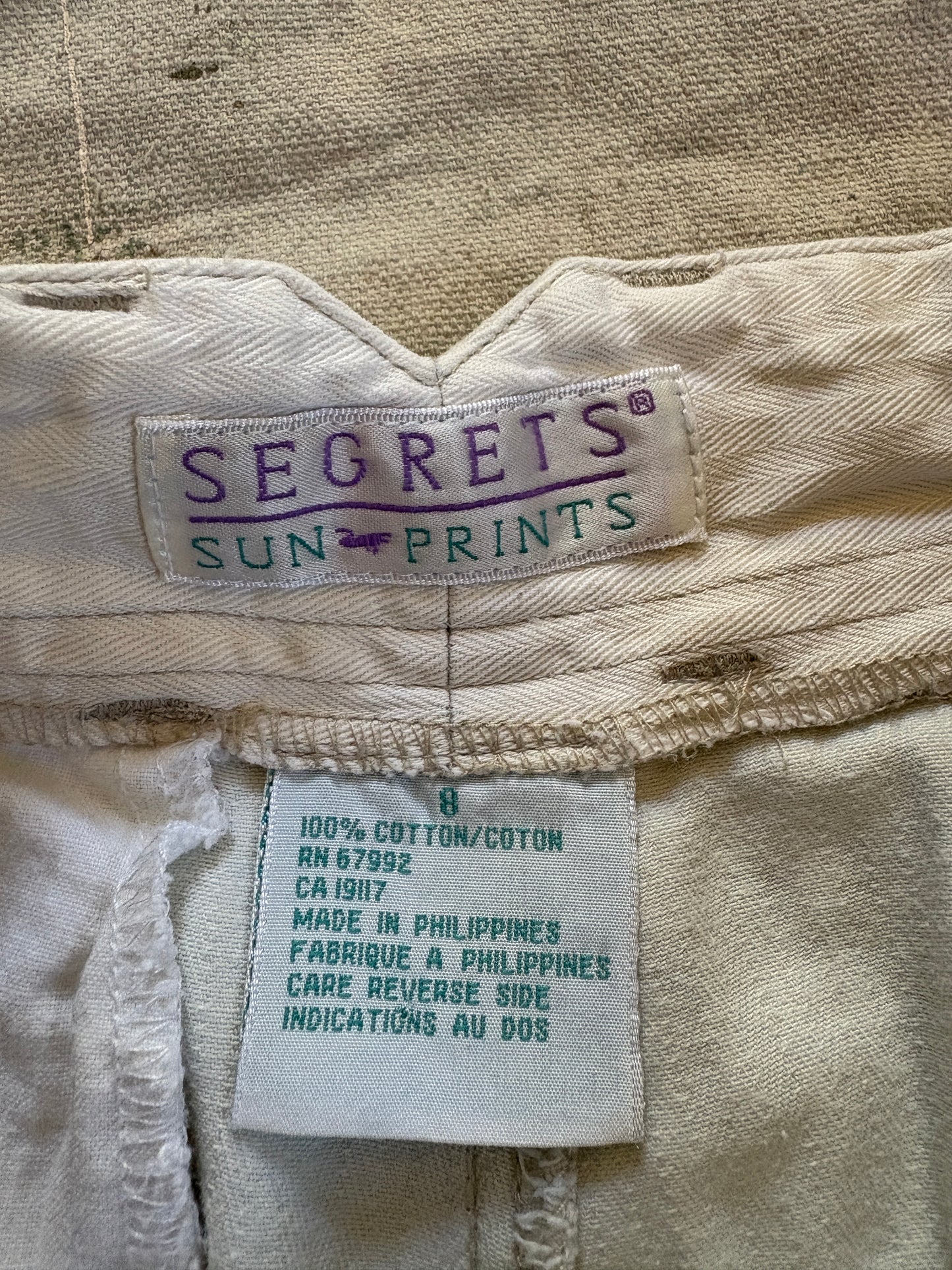 90s Off-White HBT Herringbone Twill Pleated Slacks