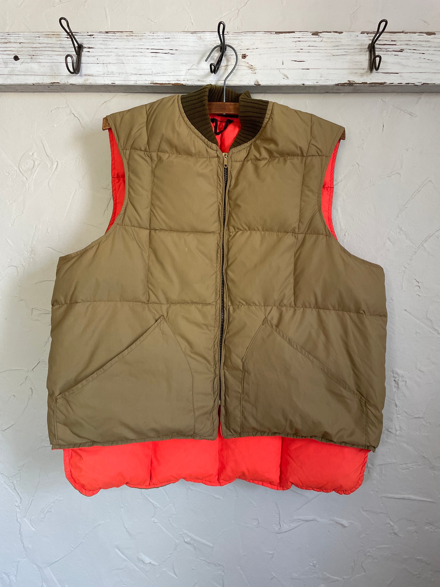 70s Reversible Hunting Puffer Vest