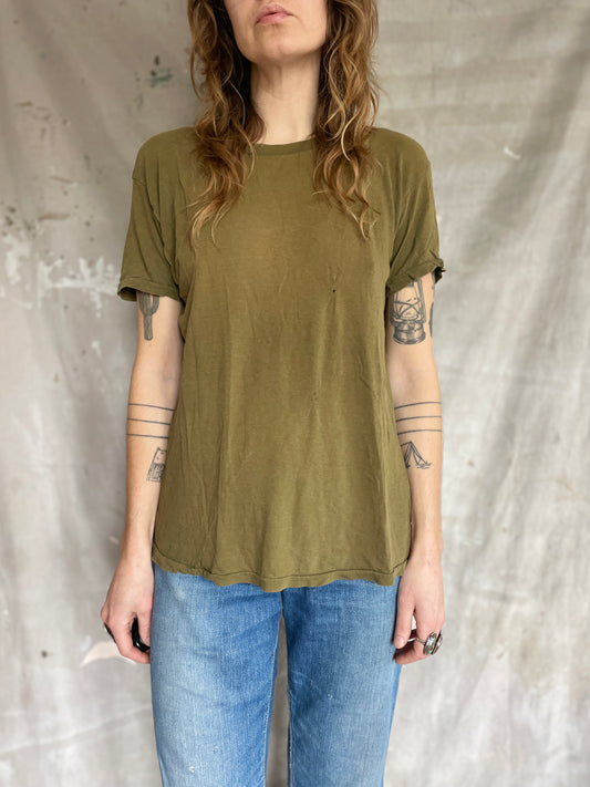 70s Army Green Tee