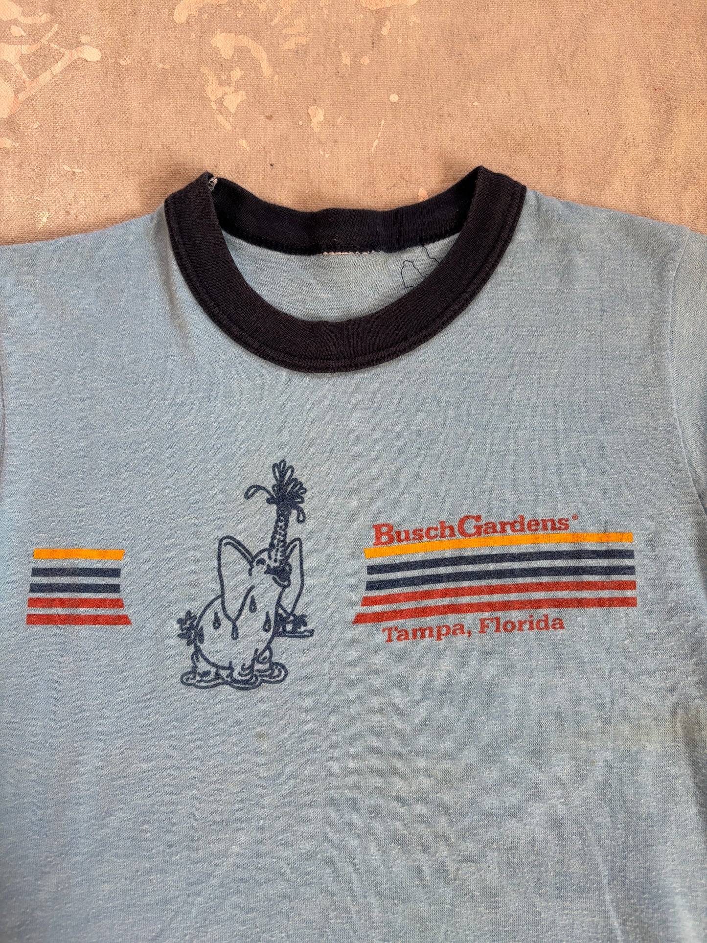 Vintage 80s Bush Gardens Tampa Florida Elephant Tee