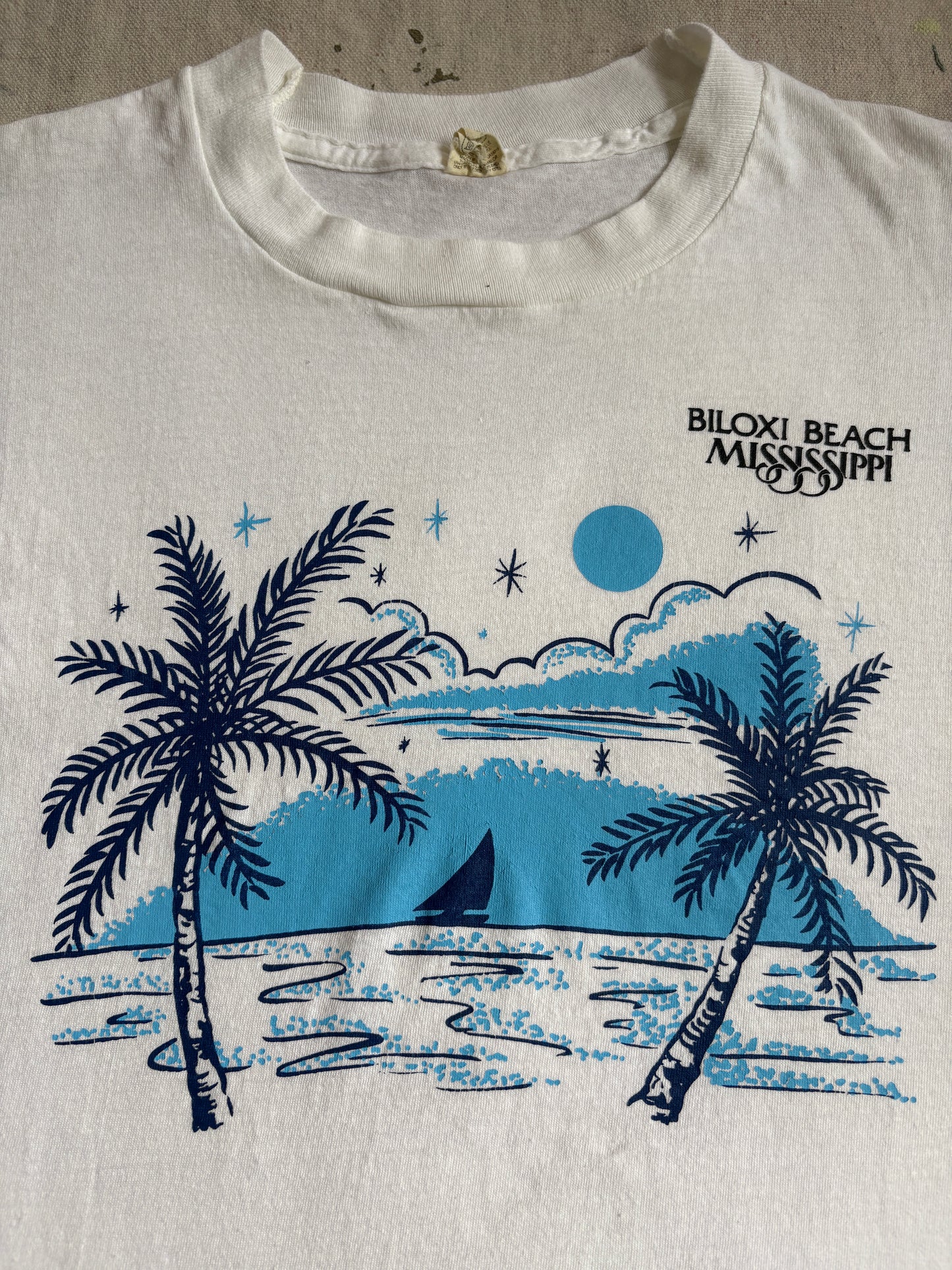 Vintage 80s Biloxi Beach Mississippi Tee