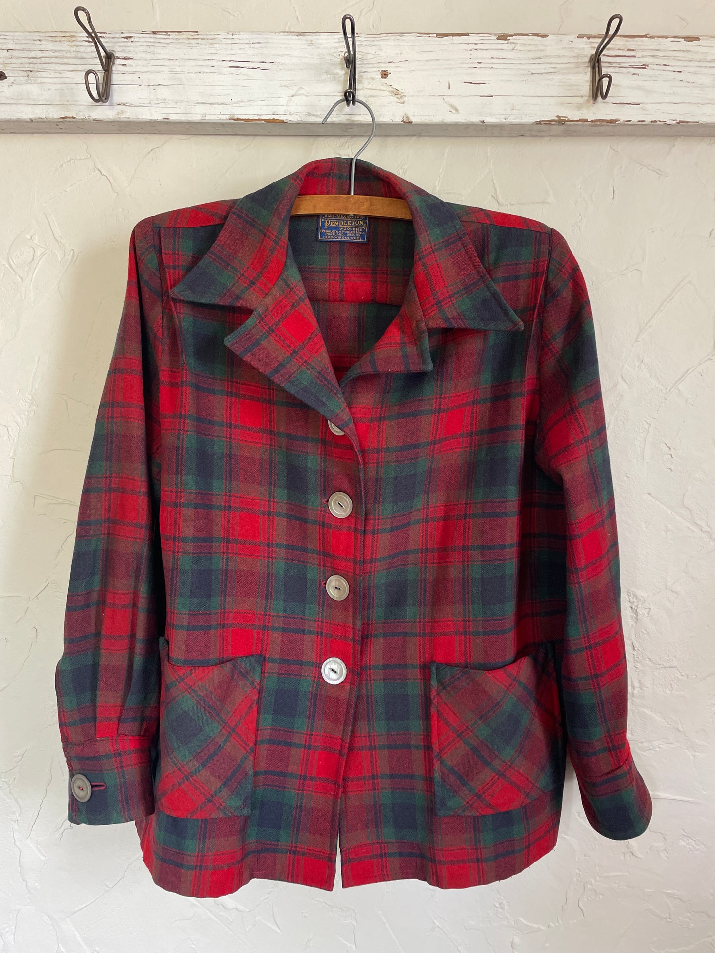 70s Plaid Pendleton Coat