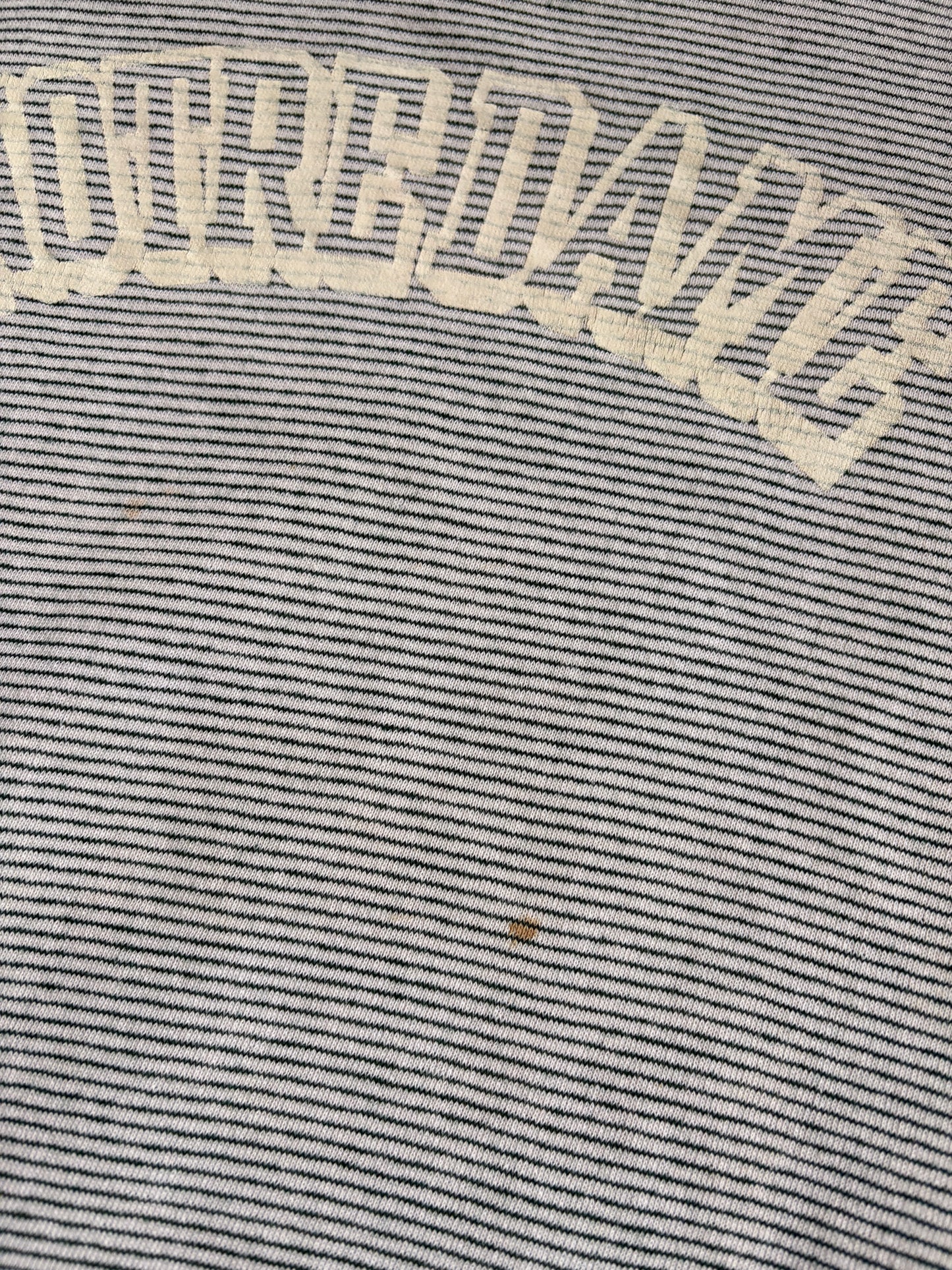 Vintage 60s Notre Dame Stripe Short Sleeve Sweatshirt