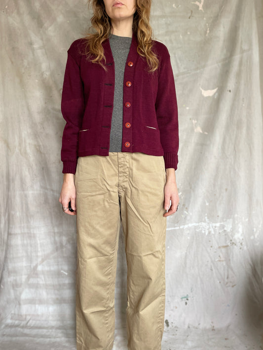 60s Khaki Military Trousers