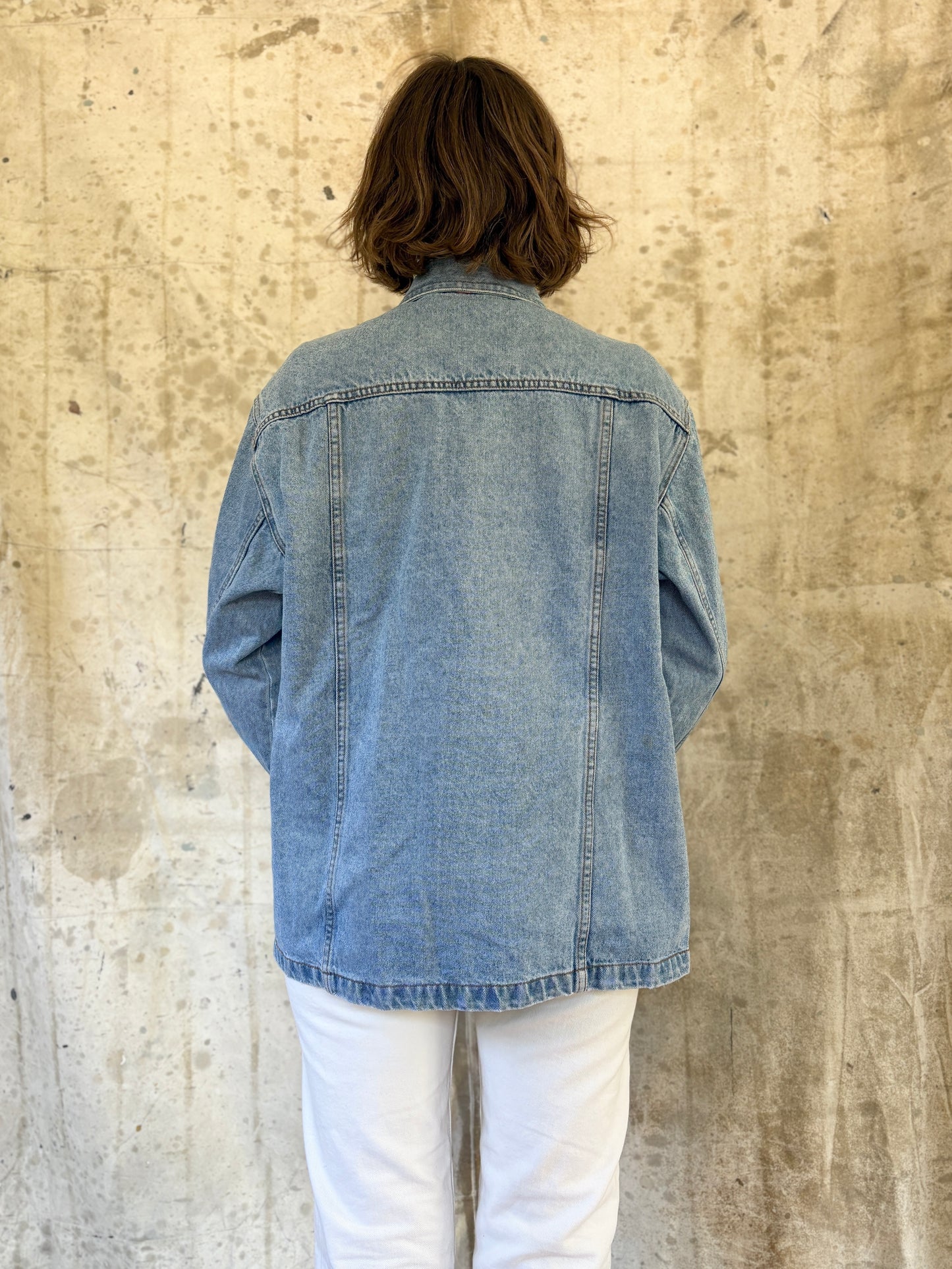 Vintage 90s Bill Blass Denim Chore Coat