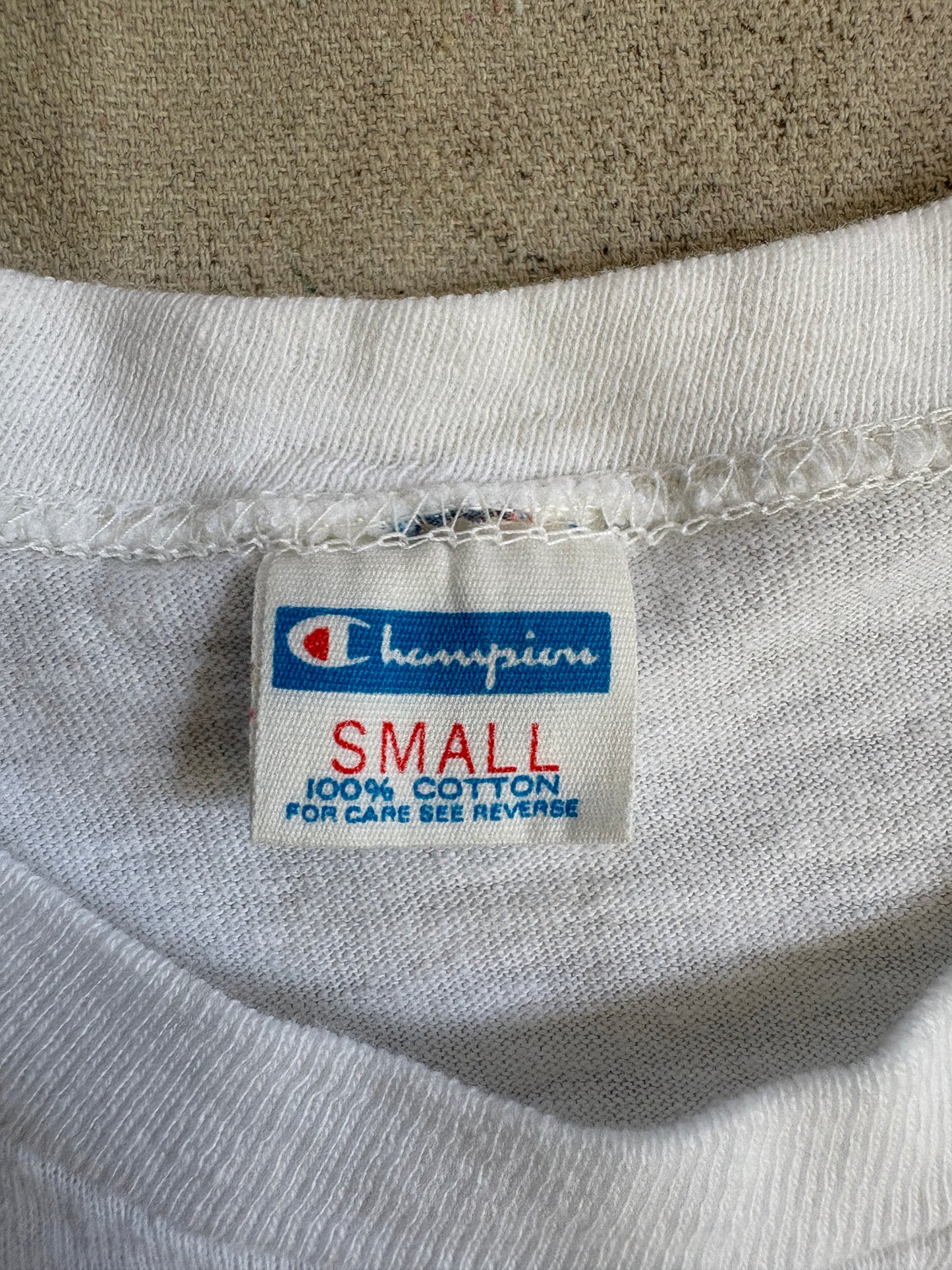 70s Champion Blue Bar 4H Grant Blue Ribbon Feeders Tee