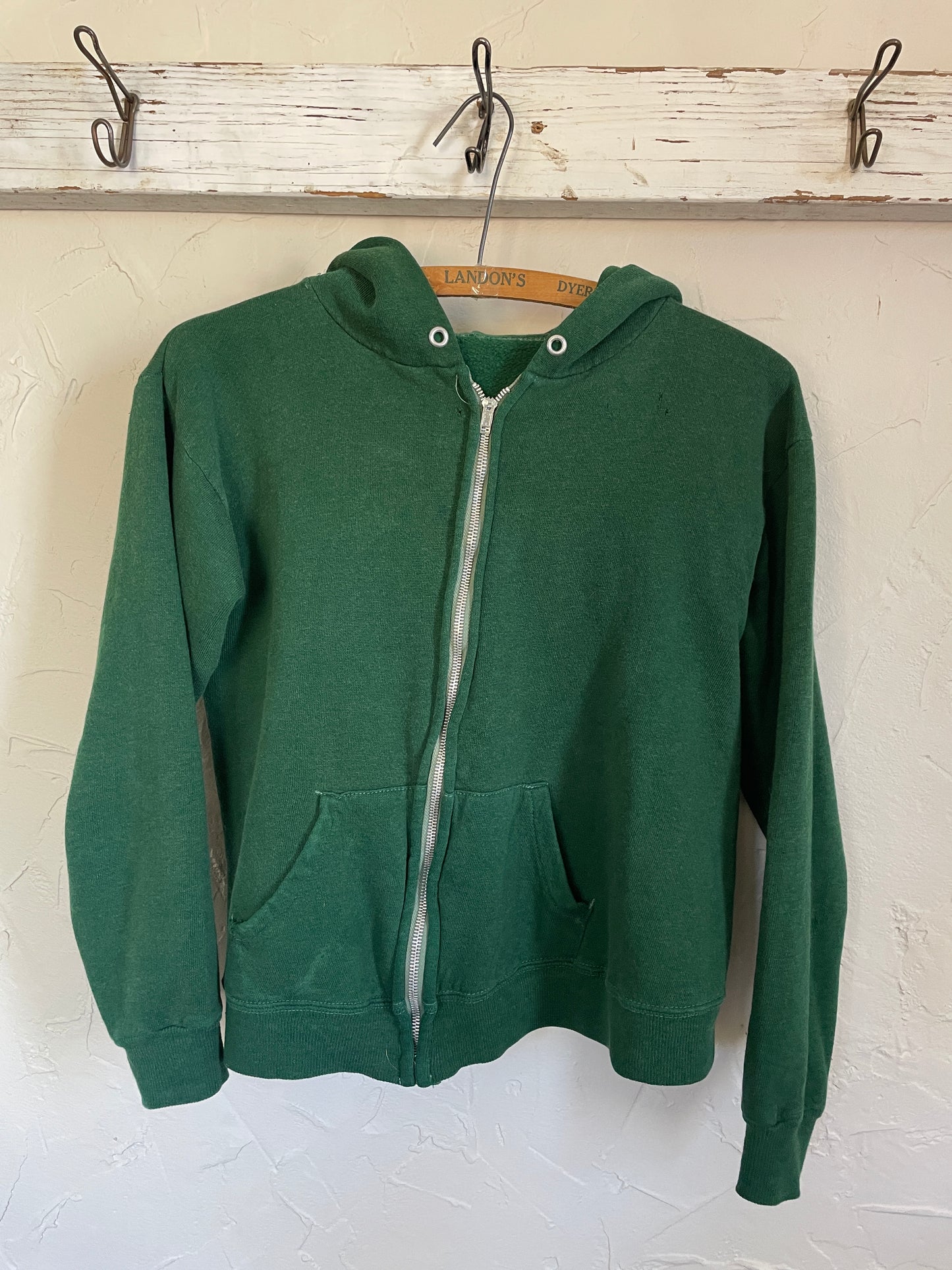 70s Blank Green Hoodie Sweatshirt