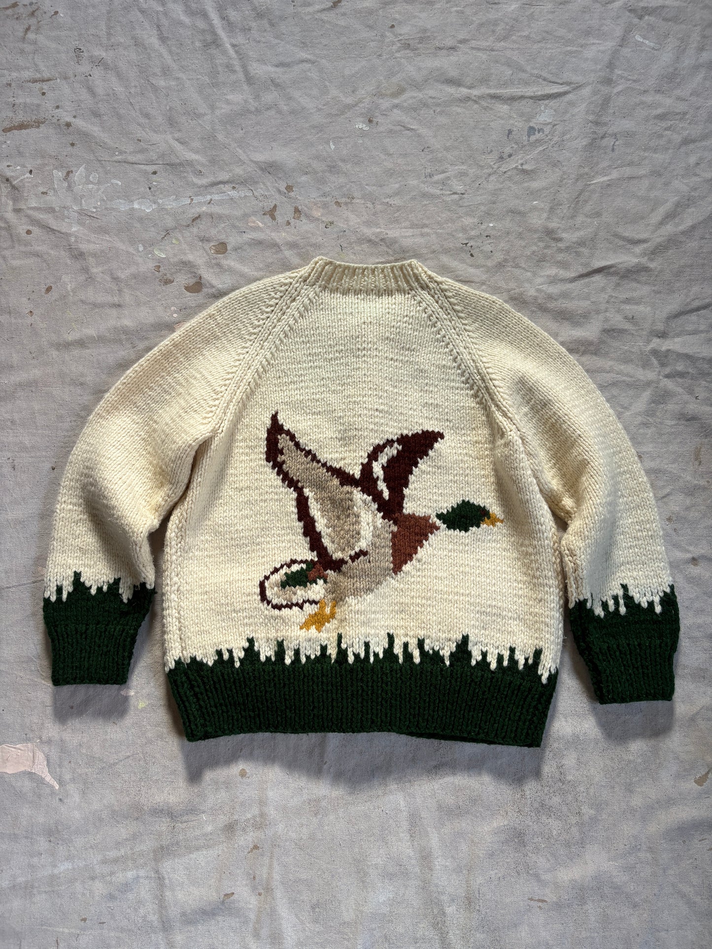 70s Hand Knit Mary Maxim “Mallard” Sweater