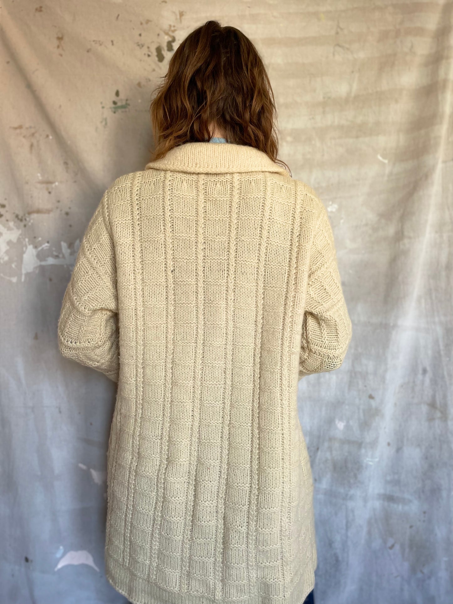 70s Chunky Knit Duster Sweater