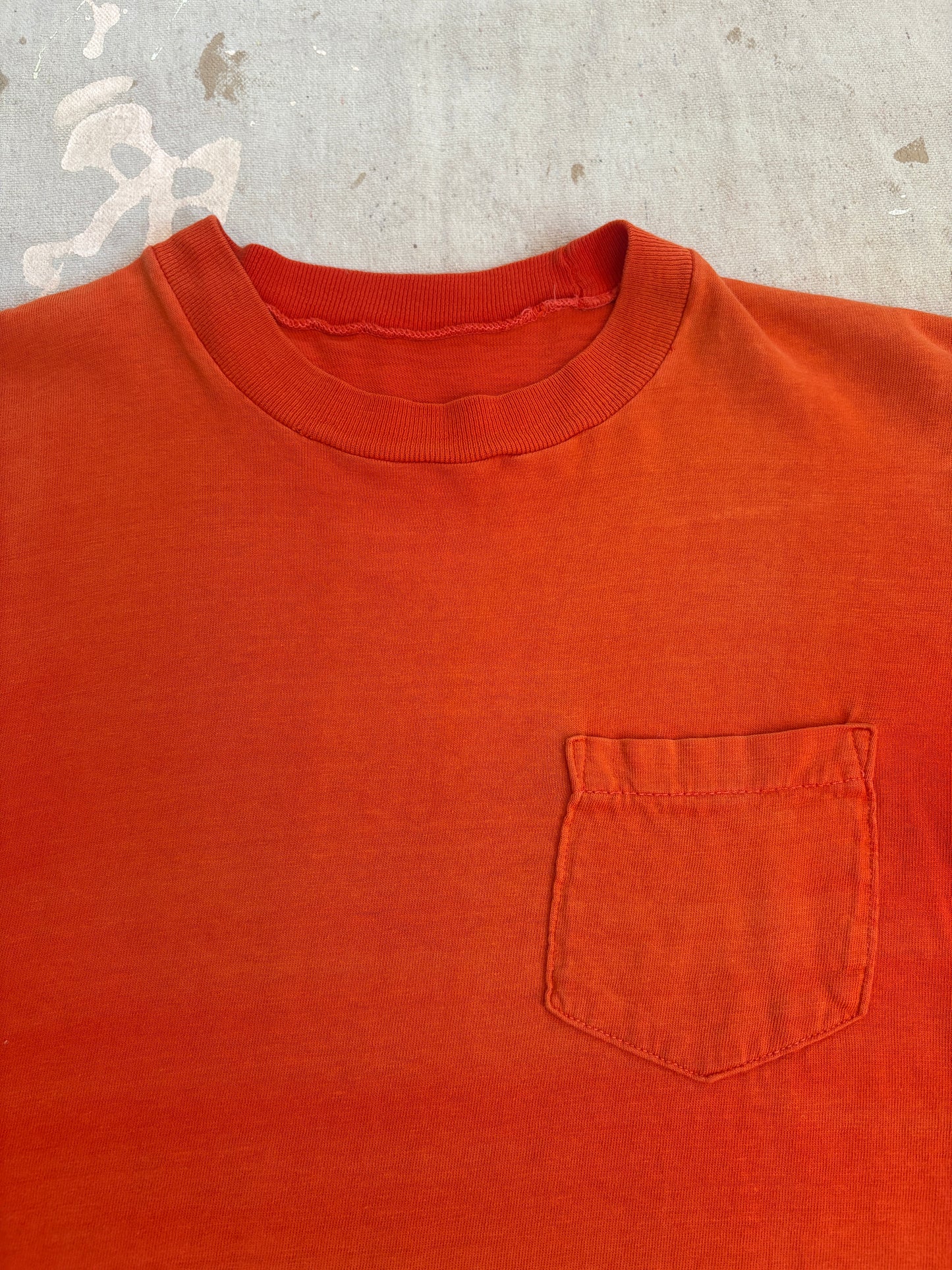 70s Blank Faded Orange Pocket Tee
