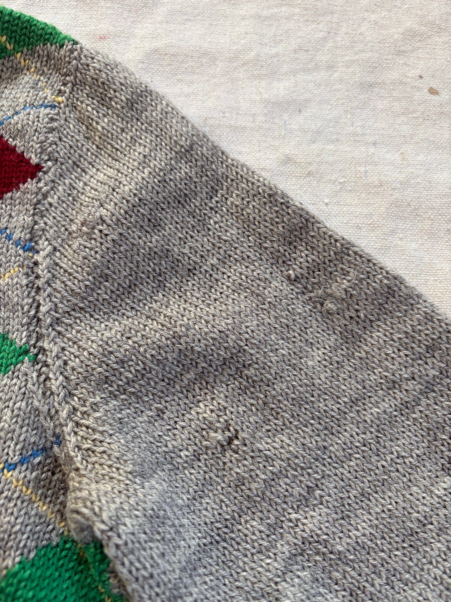 Vintage 40s/50s Argyle Knit Cardigan