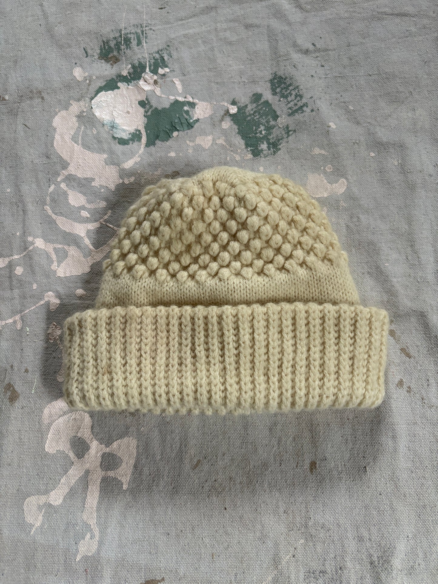 80s Popcorn Knit Beanie