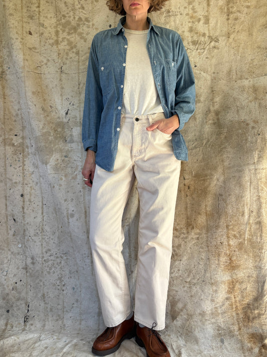Vintage 90s LL Bean Ecru Jeans 30x30