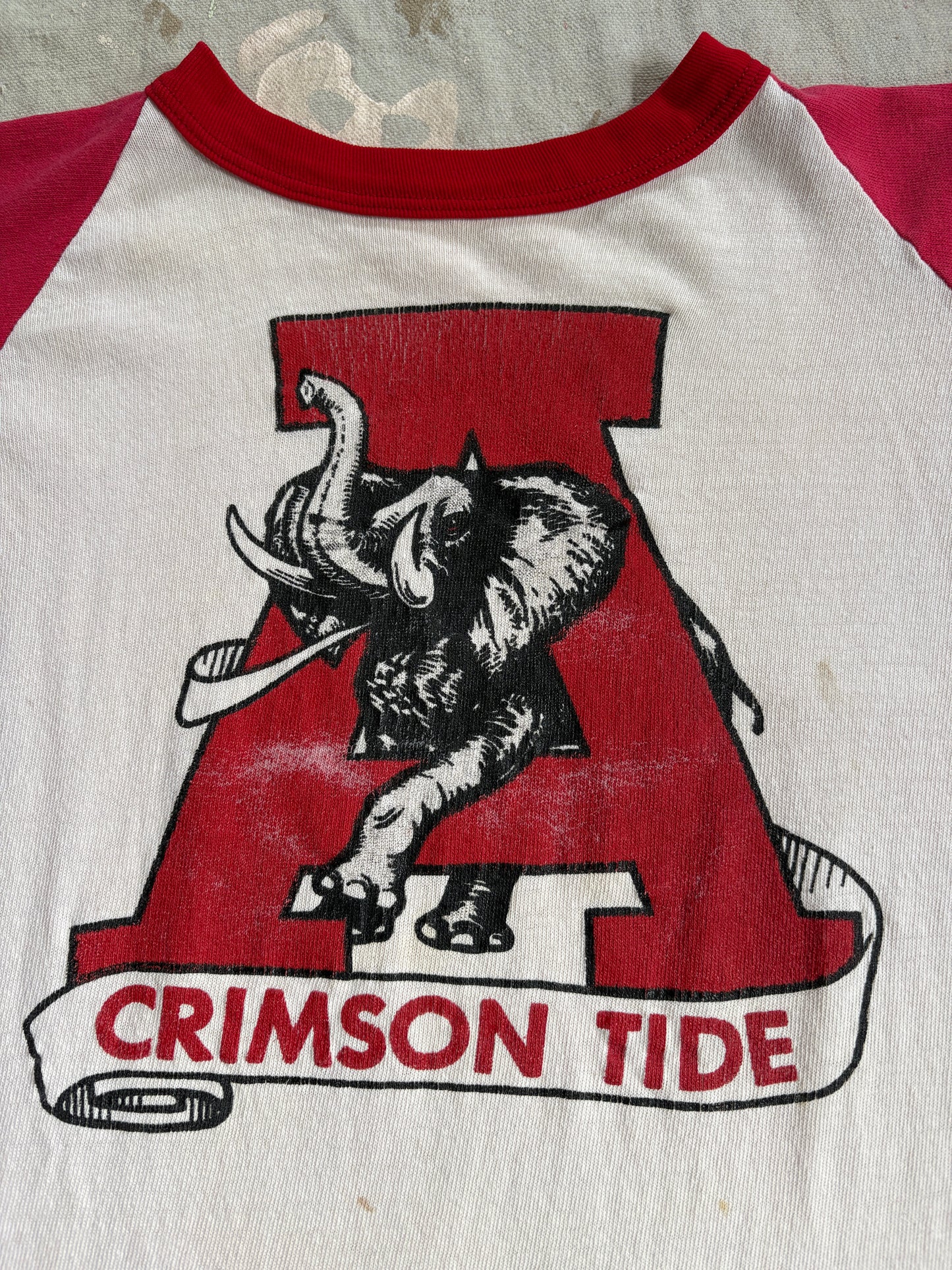 Vintage 80s University Of Alabama Crimson Tide Baseball Tee