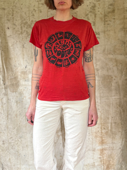Vintage 80s Signs Of The Zodiac Tee