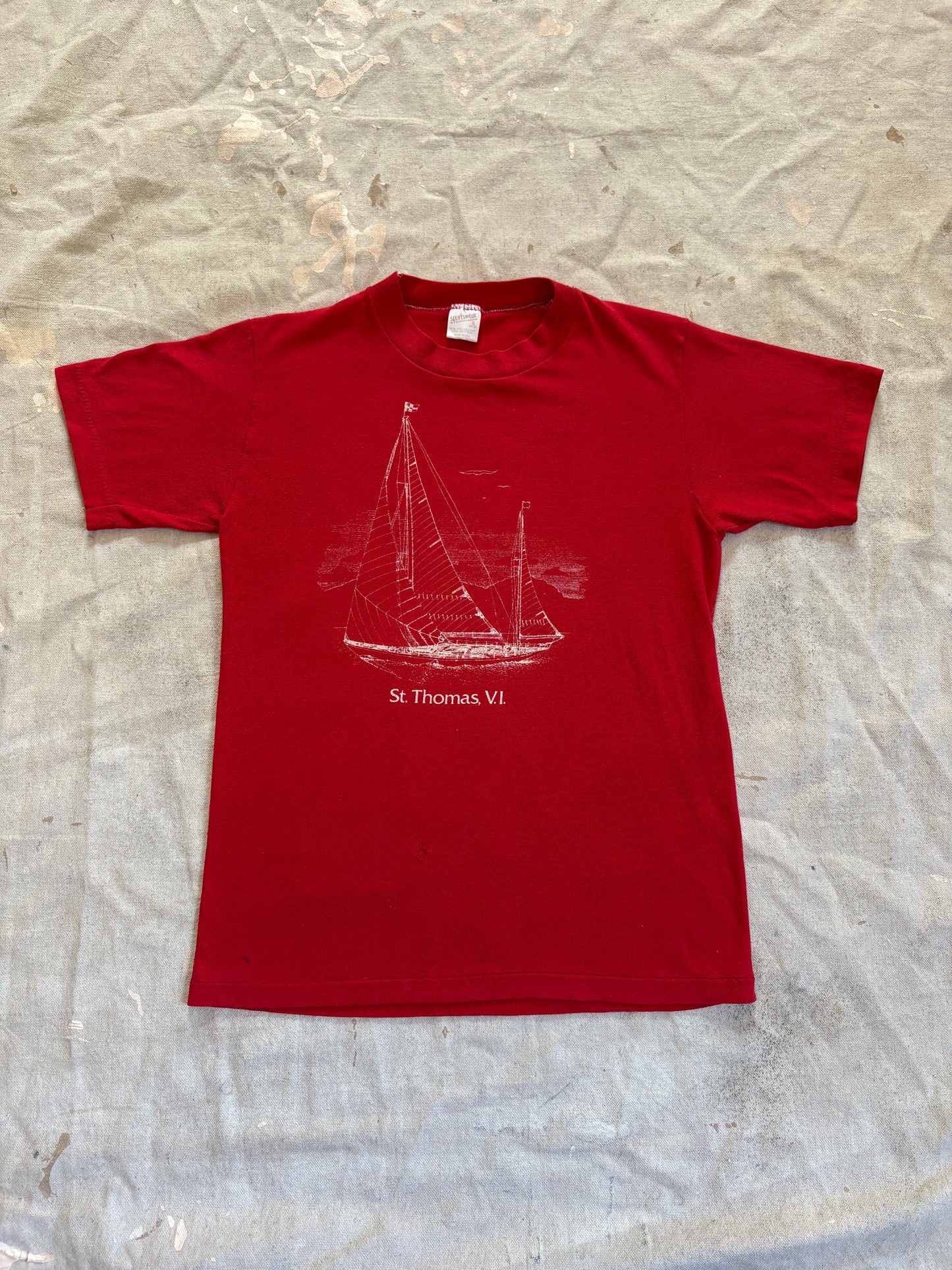 80s St. Thomas Virgin Islands Sailboat Tee