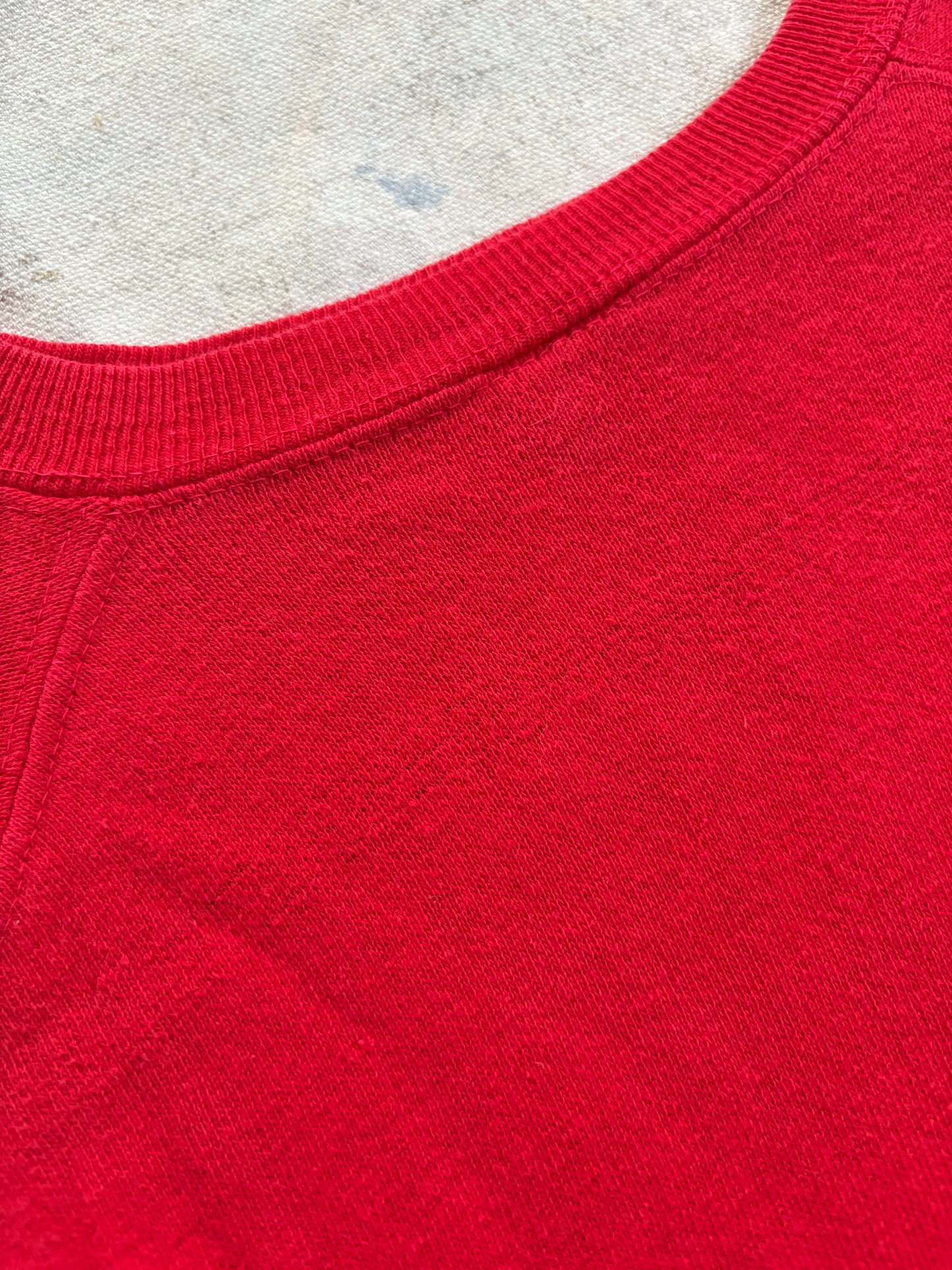 70s Champion Blue Bar Blank Red Sweatshirt