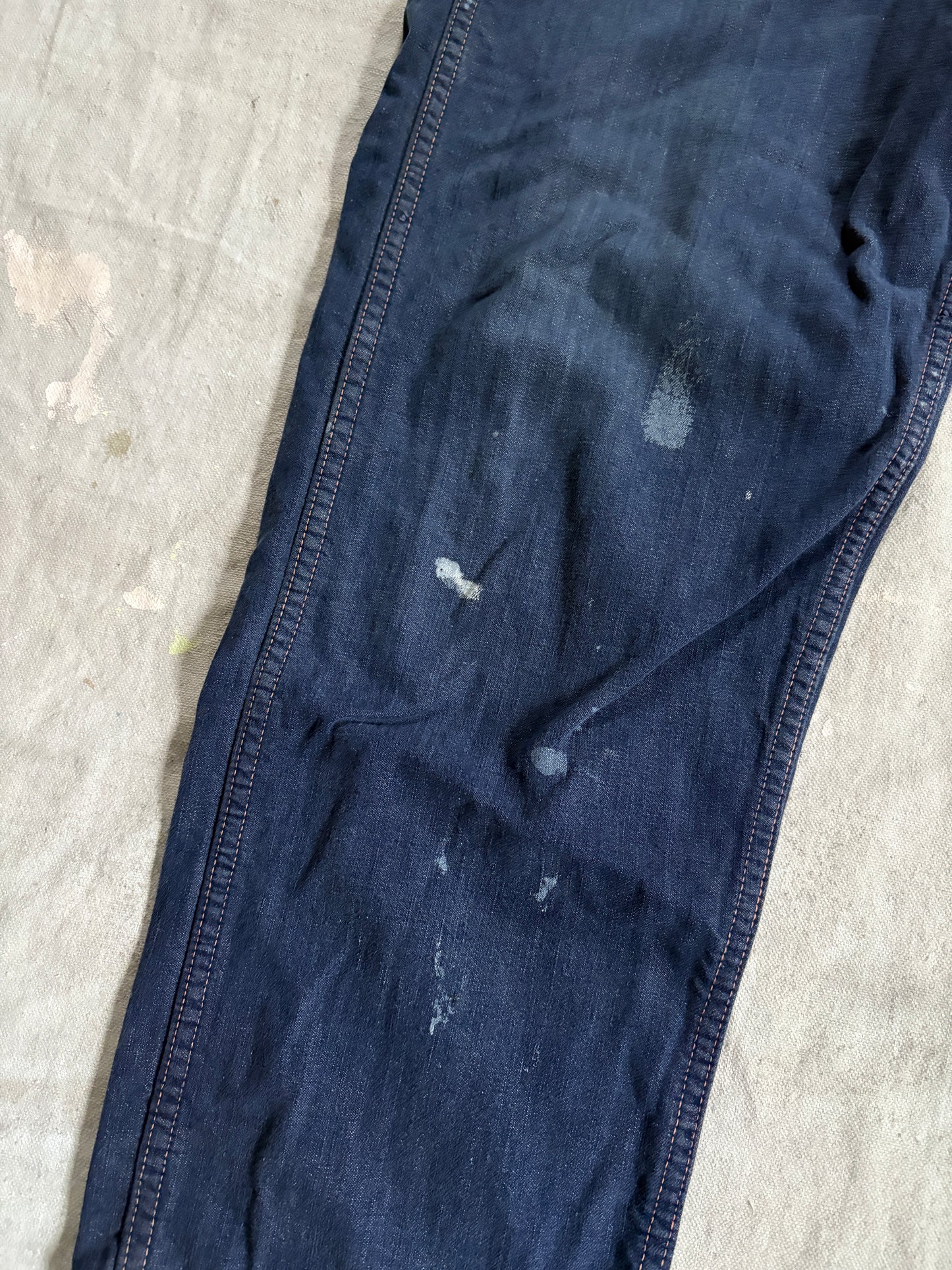 Vintage 50s Flannel Lined Side Zip Jeans