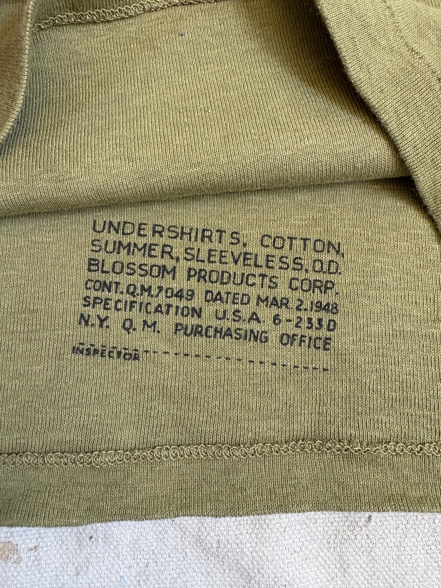 Vintage 40s Military Tank Top Undershirt