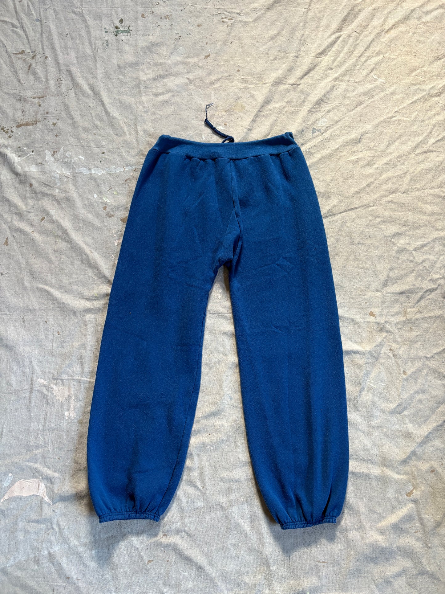 70s/80s Blank Blue Sweatshirt Sweatpants 2pc Set