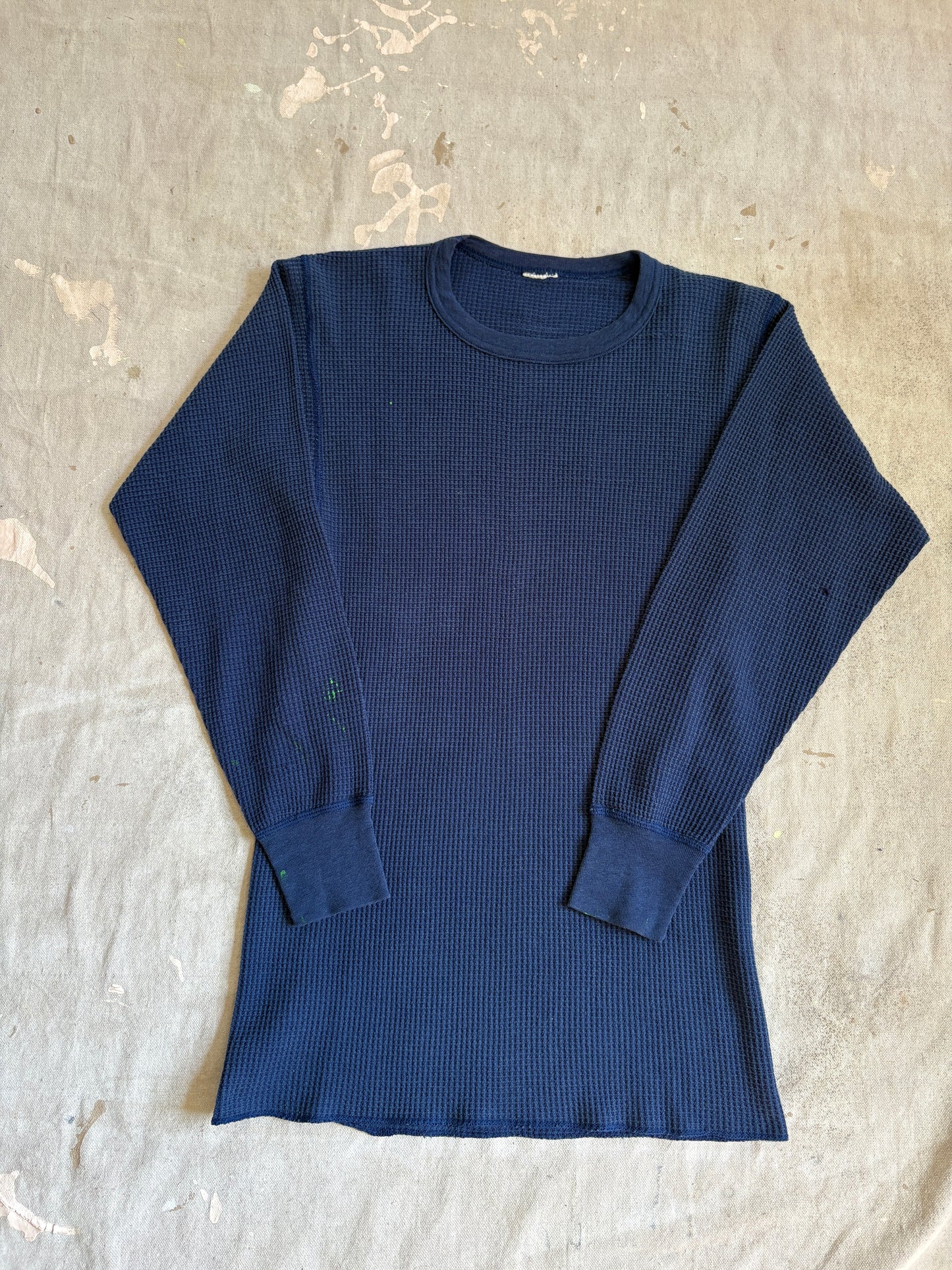 Vintage 80s/90s Blank Navy Blue Thermal Shirt
