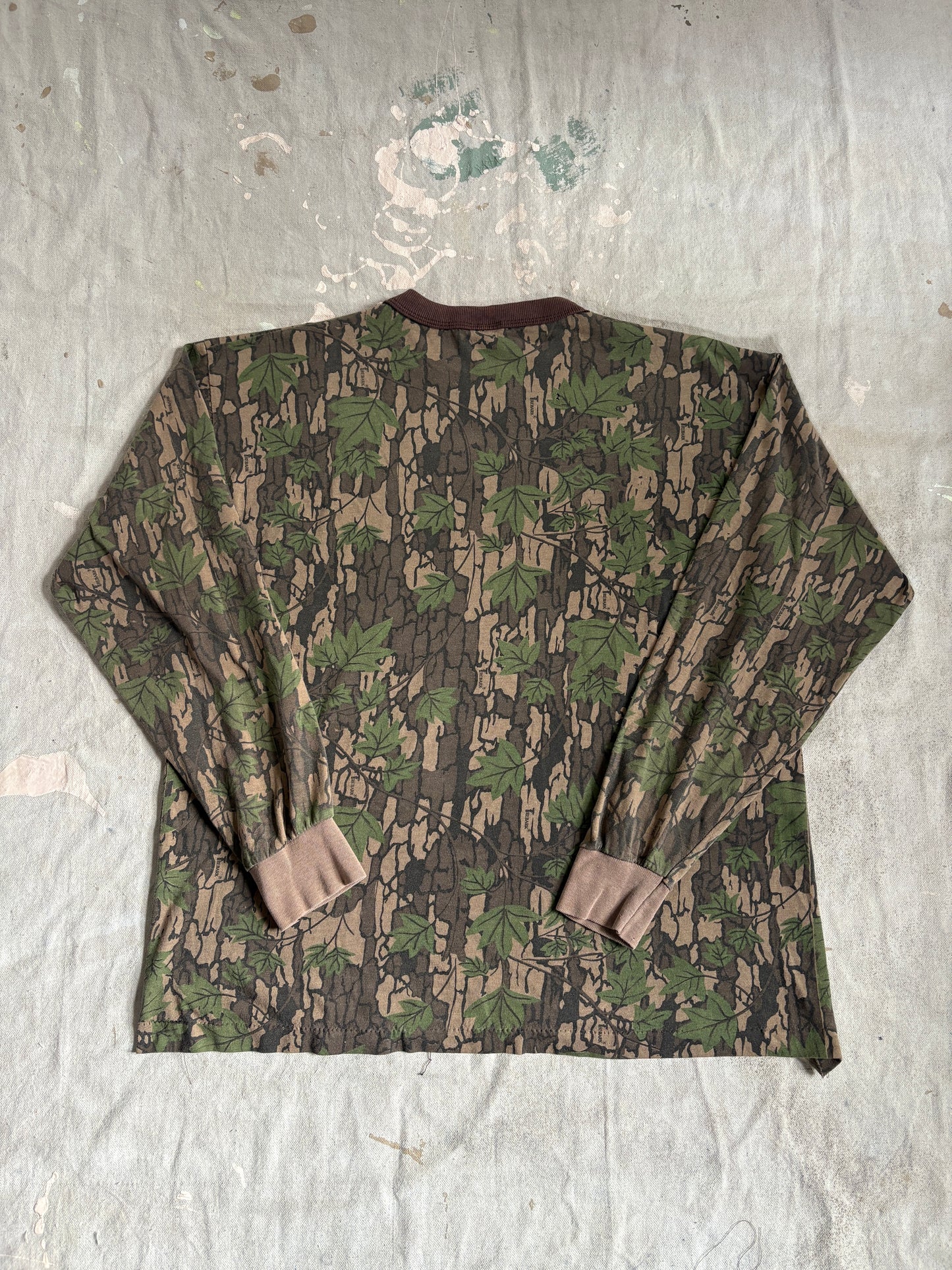 Vintage 80s/90s Trebark Camo Long Sleeve Pocket Tee
