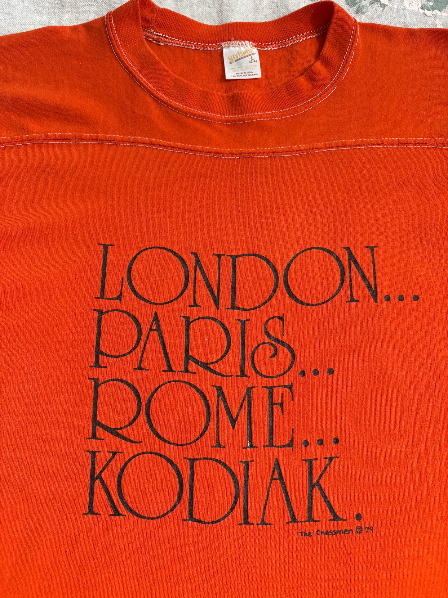 Vintage 70s London, Paris, Rome, Kodiak Tee