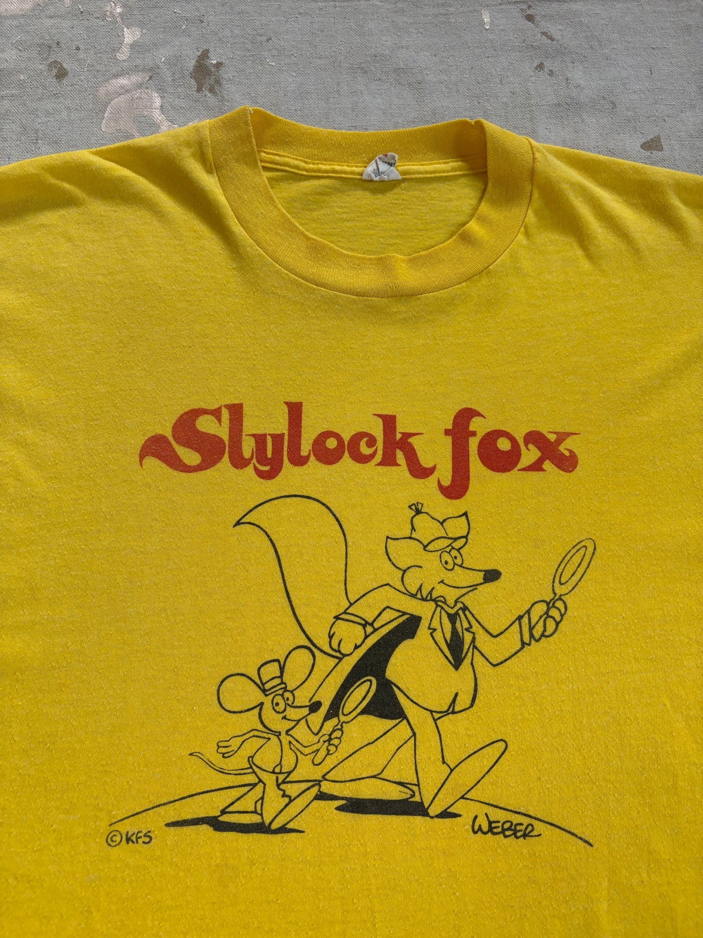 Vintage 80s Slylock Fox Cartoon Comic Tee