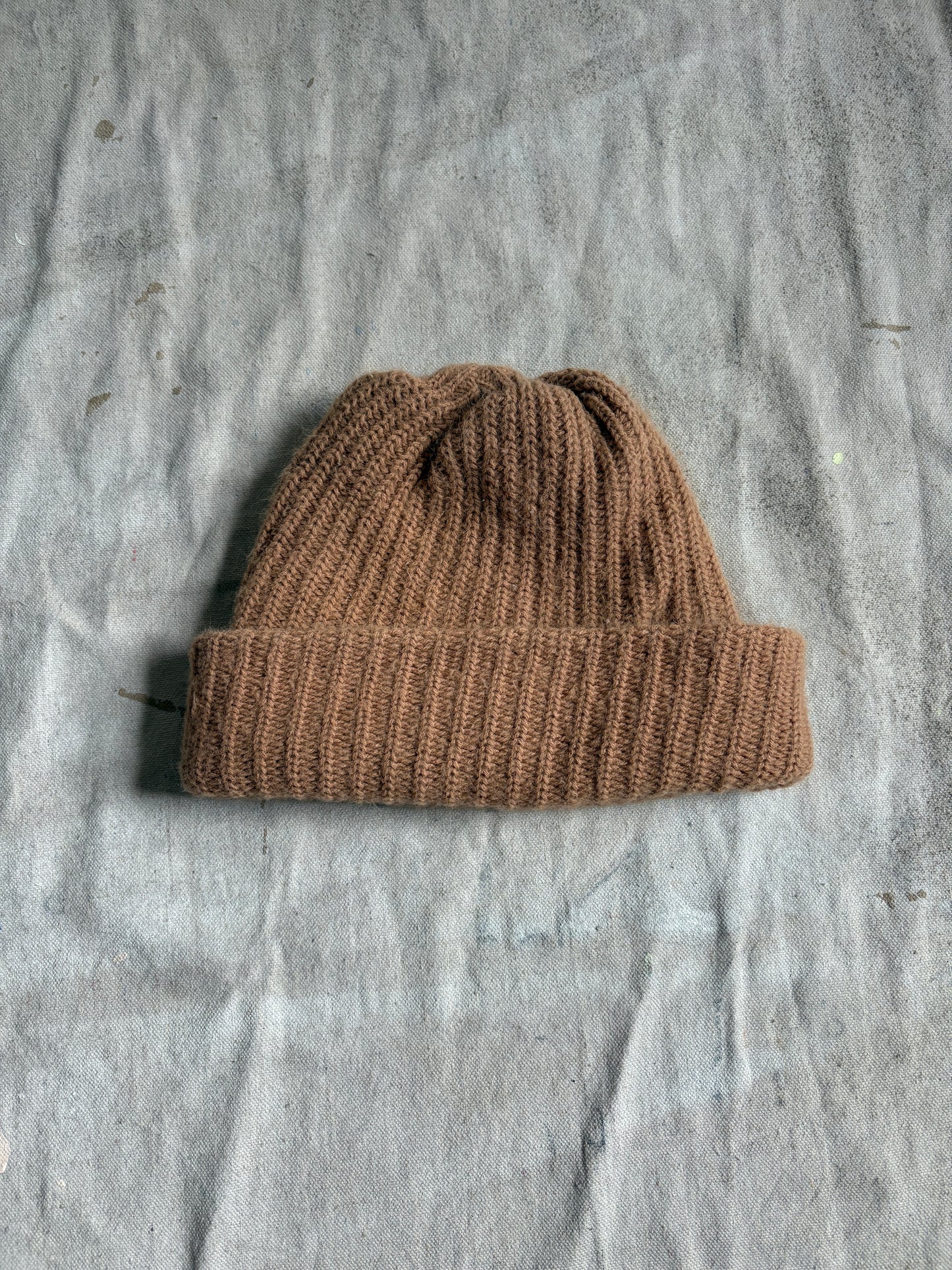 Vintage Tan Watch Cap
