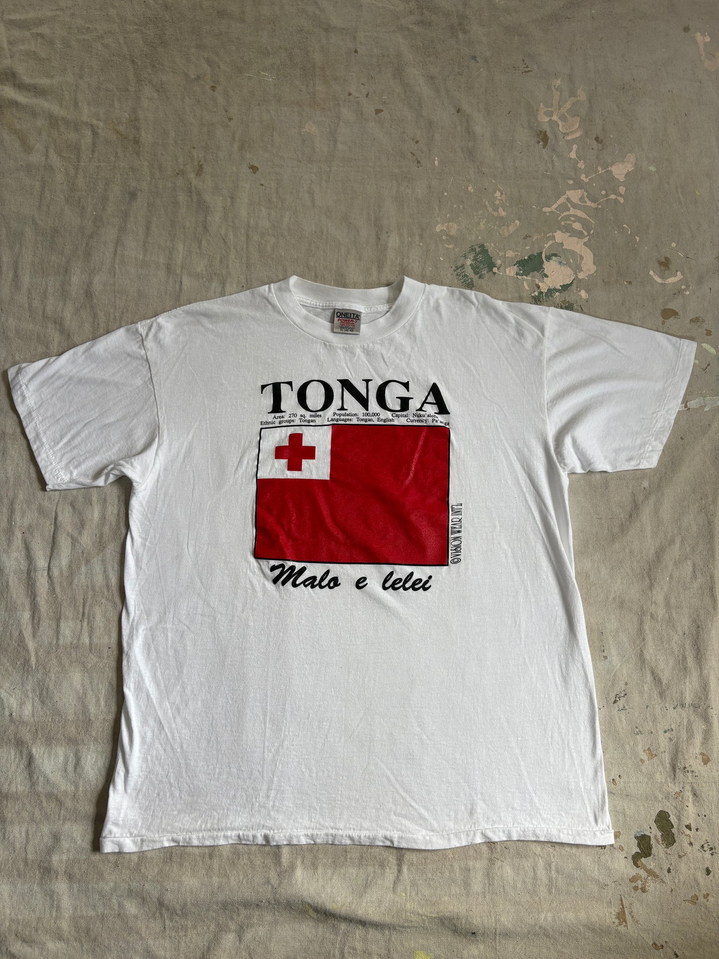 Vintage 90s Tonga Malo e Lelei Africa Tee