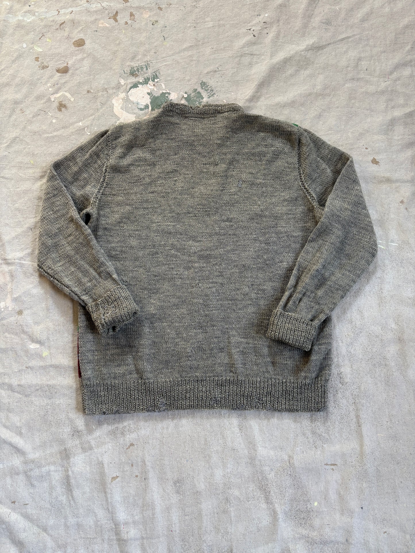 Vintage 40s/50s Argyle Knit Cardigan