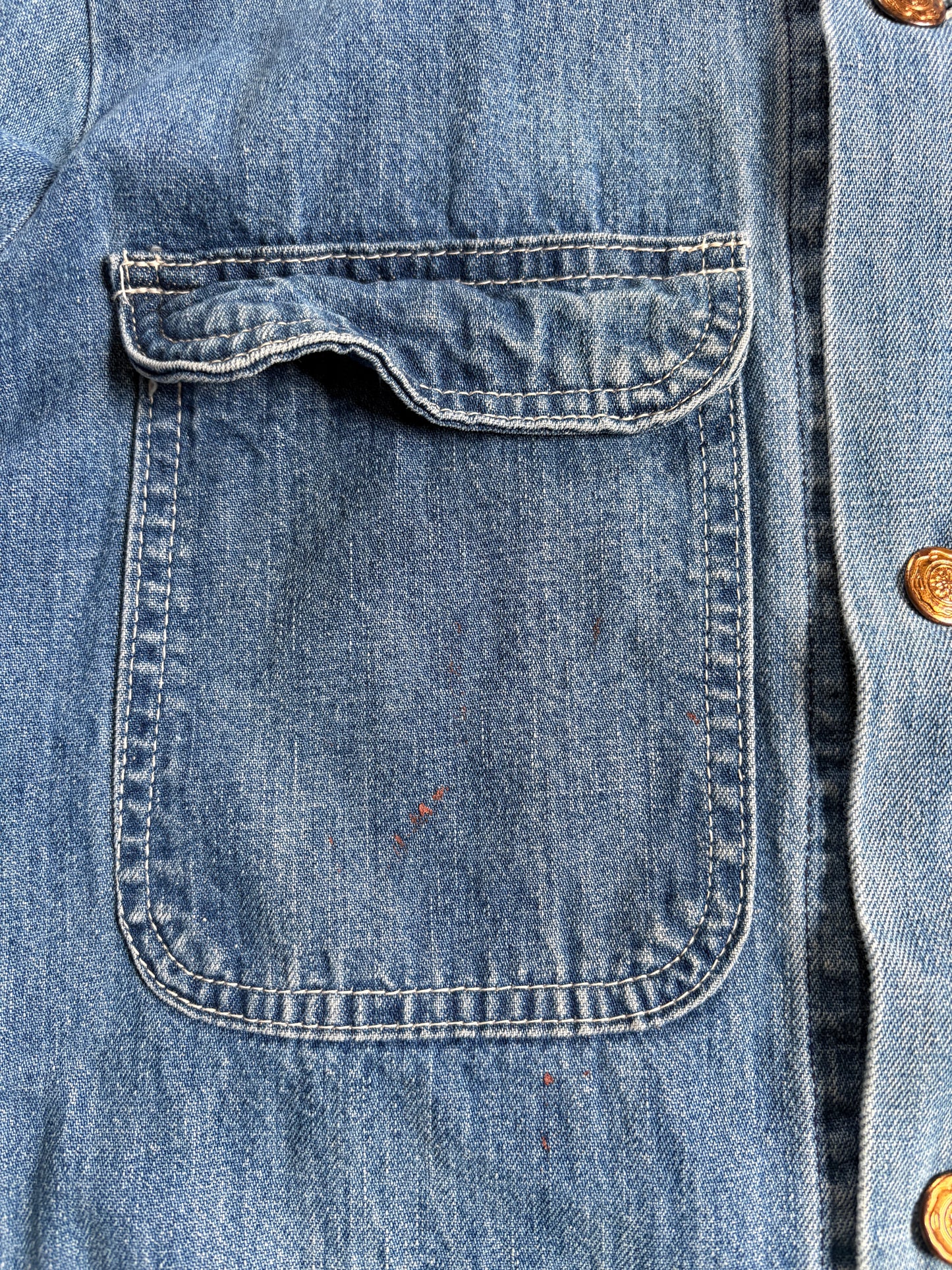 70s Faded Wrangler Denim Chore Coat