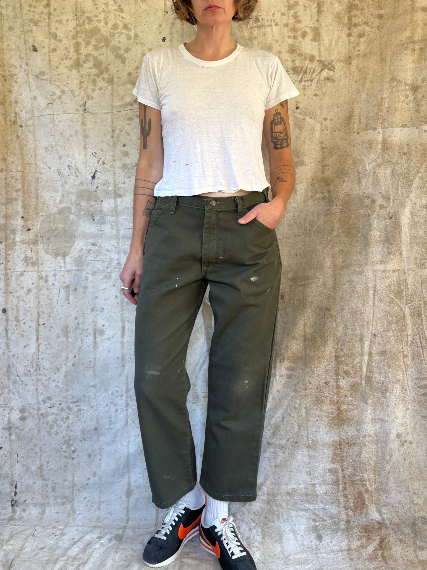 Vintage 80s Olive Green Jeans