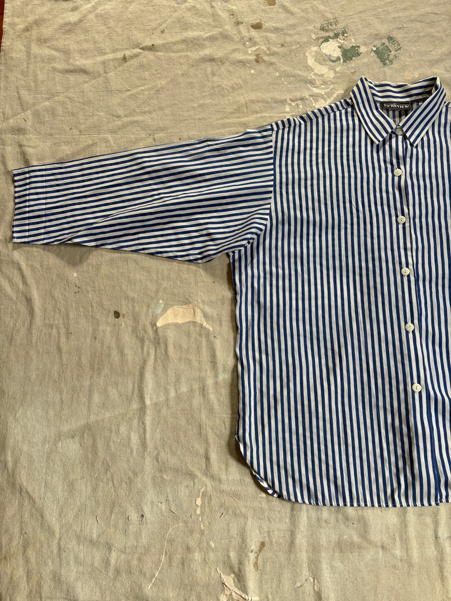 Vintage 90s Striped Button Up Shirt