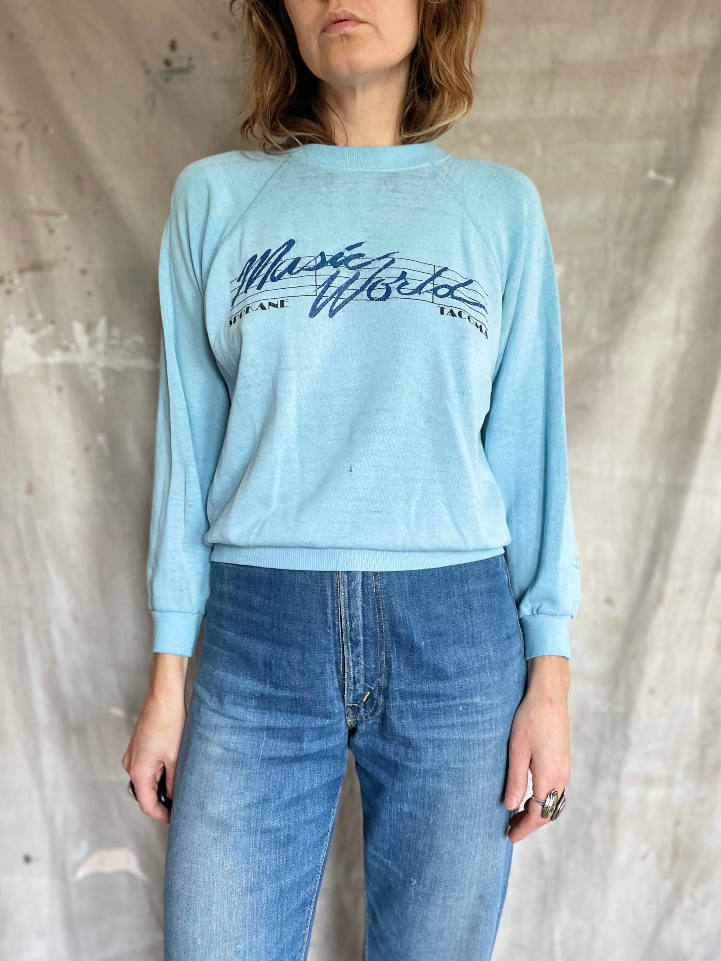 80s Music World Spokane & Tacoma Sweatshirt