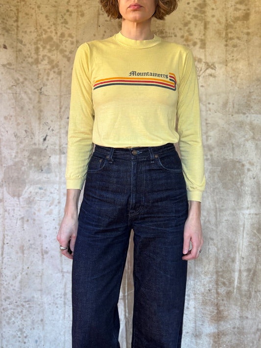 80s West Virginia Mountaineers Long Sleeve Tee