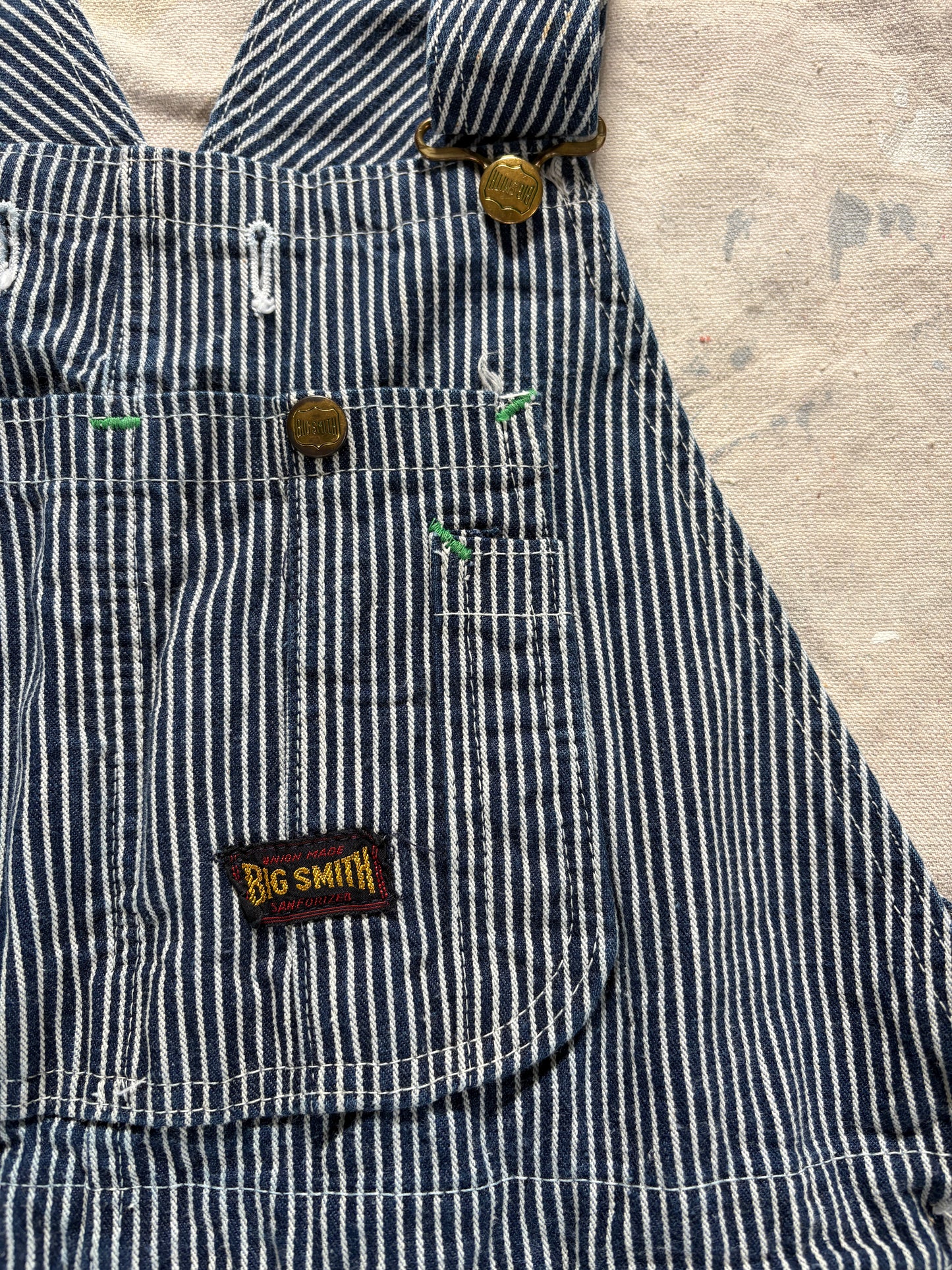 Vintage 50s Big Smith Hickory Stripe Overalls